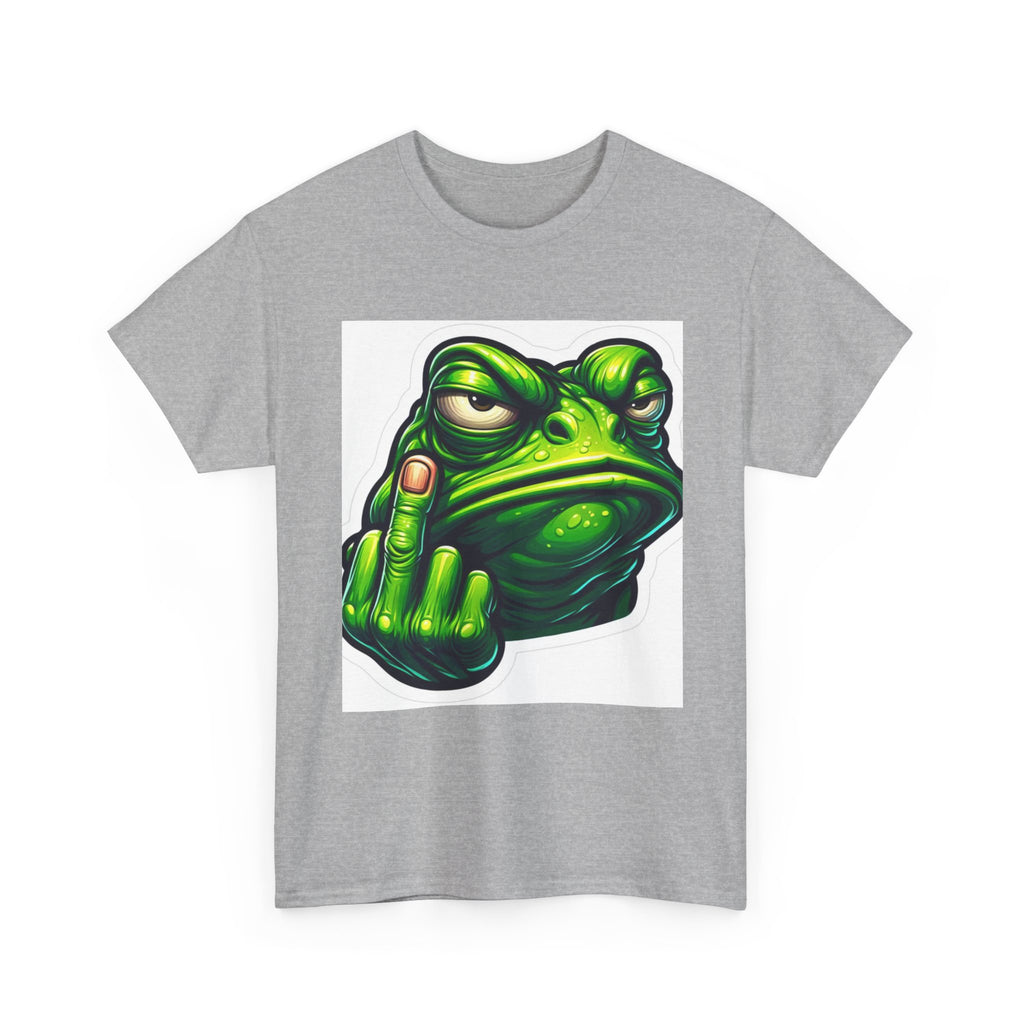 Sassy Frog Tee, Unisex Heavy Cotton Tee, Funny Gift for Friends, Casual Wear, Humor T-Shirt, Joke Apparel, Green Frog Design
