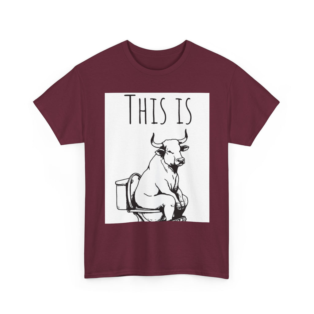 Funny Cow Humor Tee, Unisex Cotton Shirt, Gift for Animal Lovers, Farm Humor Apparel, Casual Tee for All Occasions