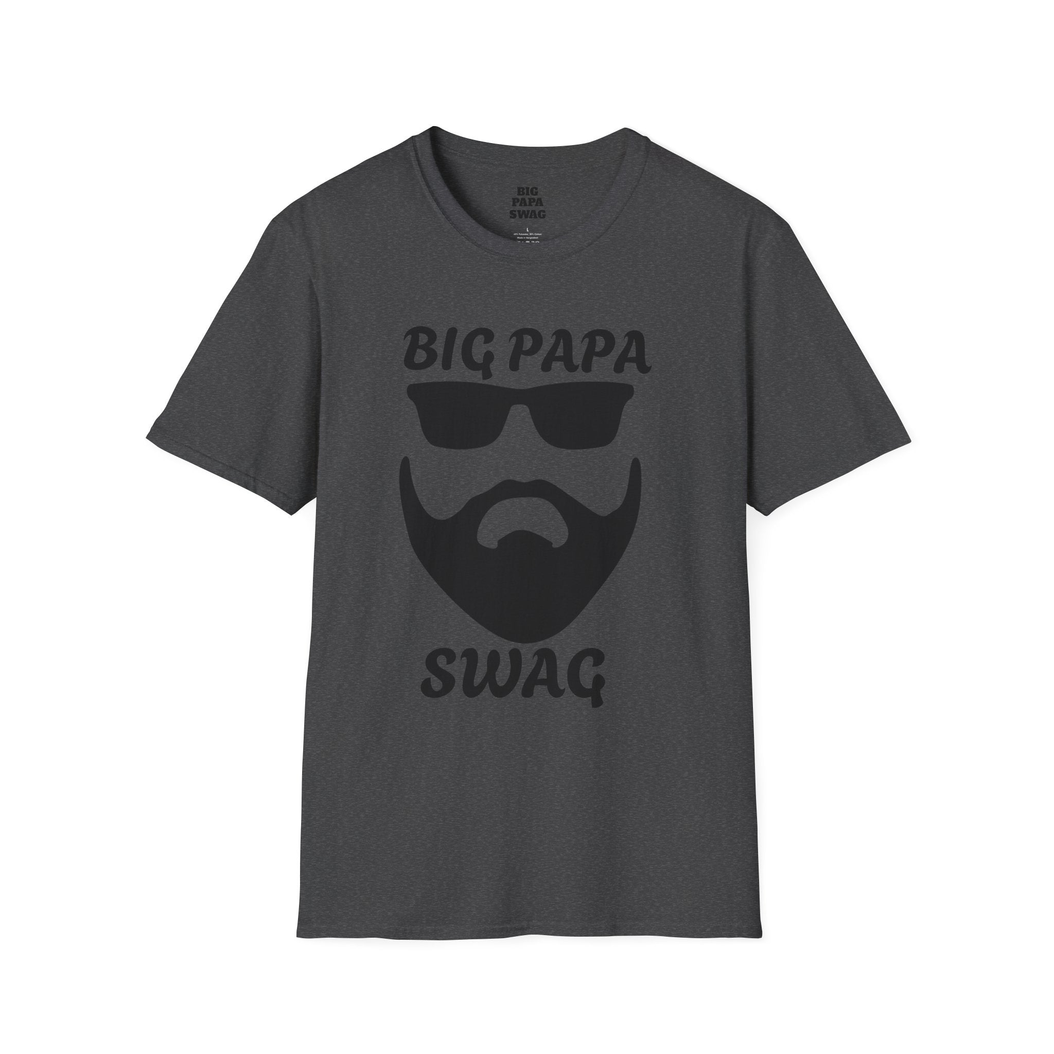 T-Shirt BIG PAPA SWAG - Unisex Softstyle Tee for Fathers Day and Family Celebrations