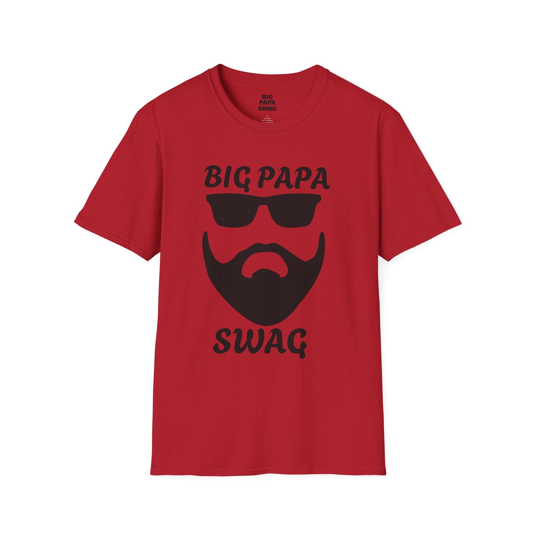 T-Shirt BIG PAPA SWAG - Unisex Softstyle Tee for Fathers Day and Family Celebrations