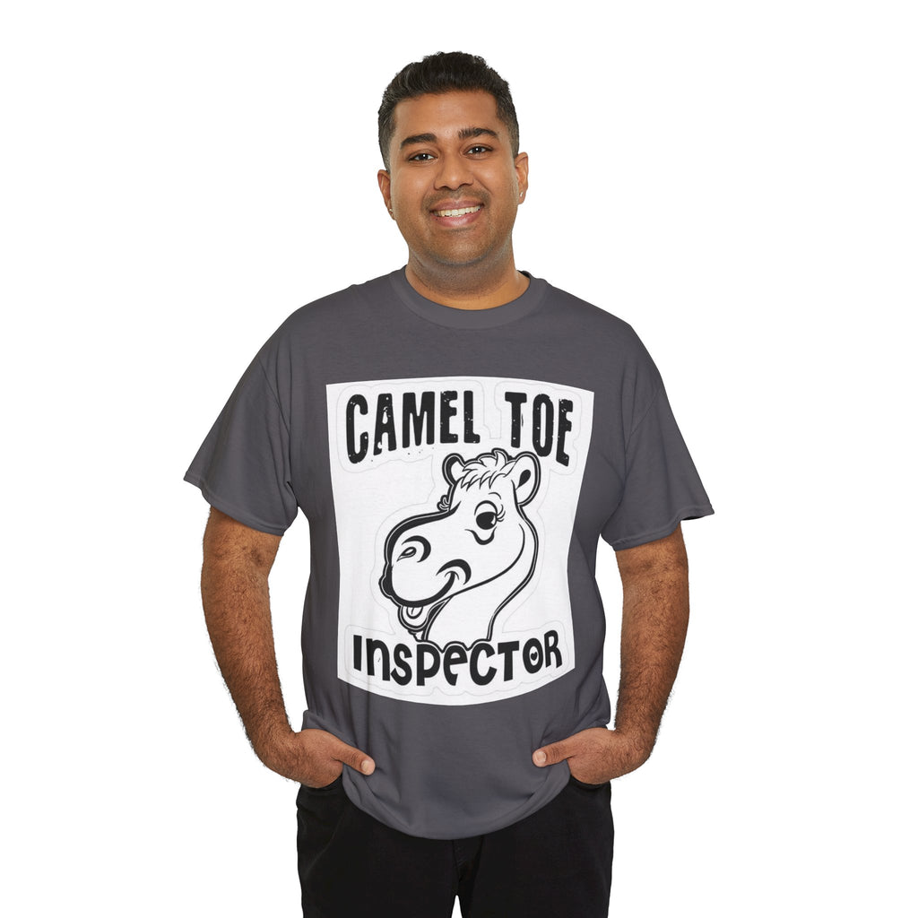 Funny Camel Toe Inspector Tee, Humorous T-Shirt for Parties, Gifts for Friends, Casual Wear, Novelty Gift Idea