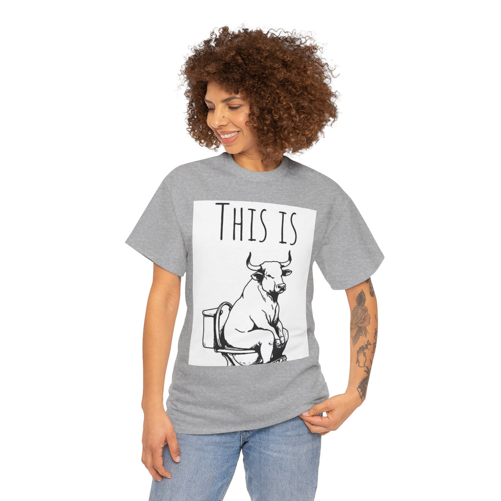 Funny Cow Humor Tee, Unisex Cotton Shirt, Gift for Animal Lovers, Farm Humor Apparel, Casual Tee for All Occasions