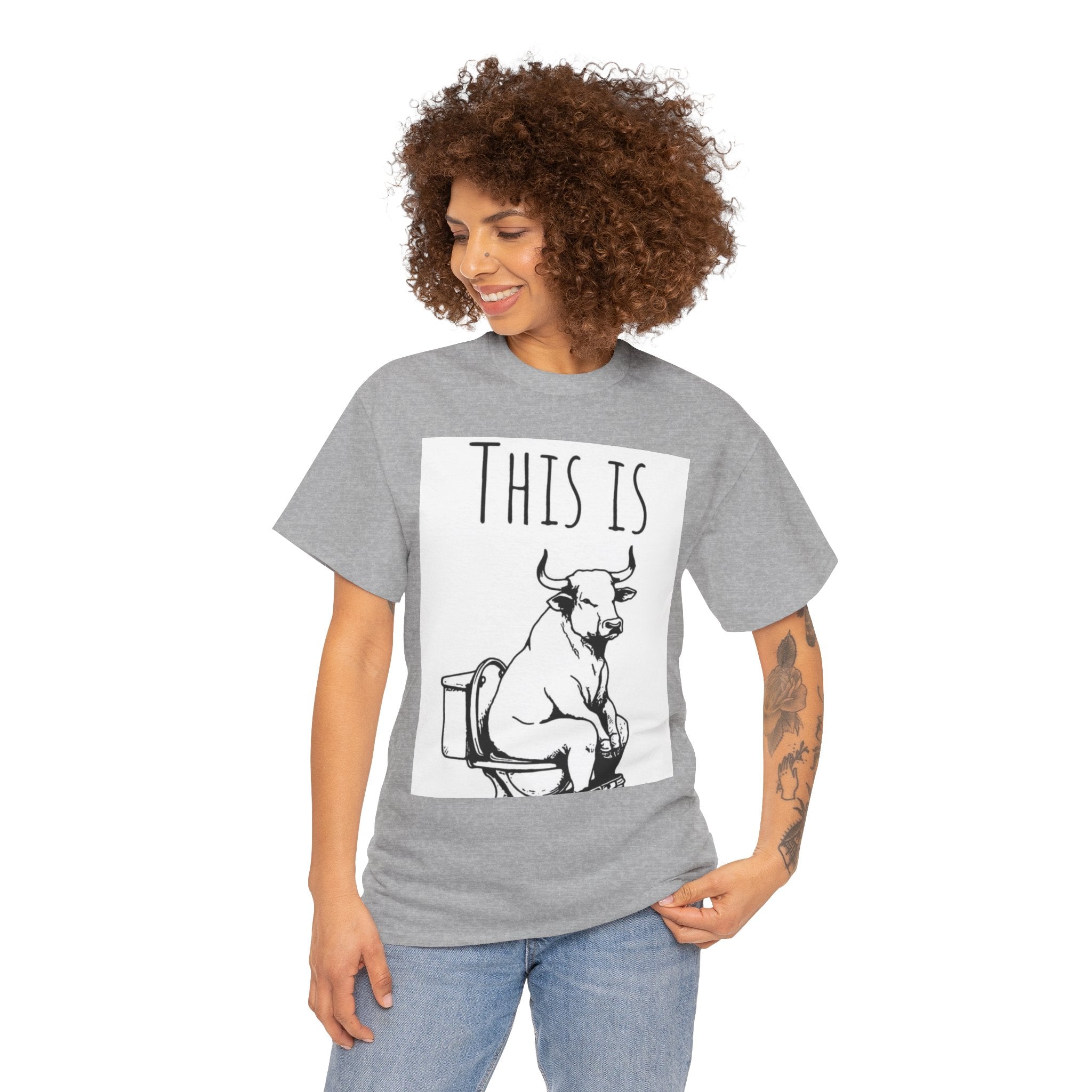 Funny Cow Humor Tee, Unisex Cotton Shirt, Gift for Animal Lovers, Farm Humor Apparel, Casual Tee for All Occasions