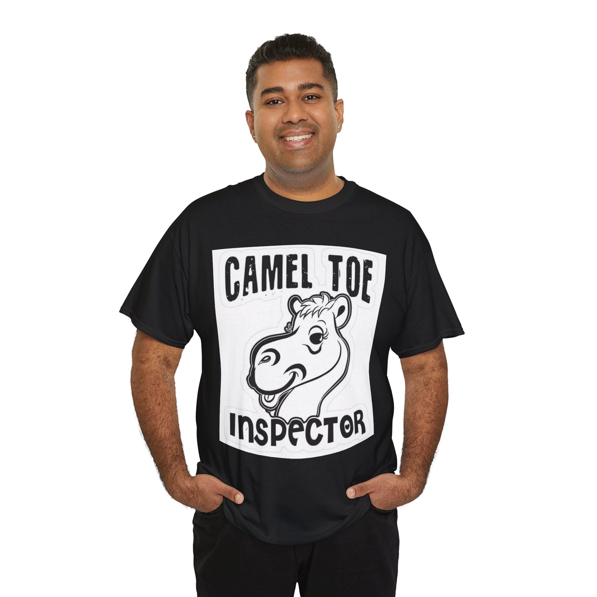 Funny Camel Toe Inspector Tee, Humorous T-Shirt for Parties, Gifts for Friends, Casual Wear, Novelty Gift Idea