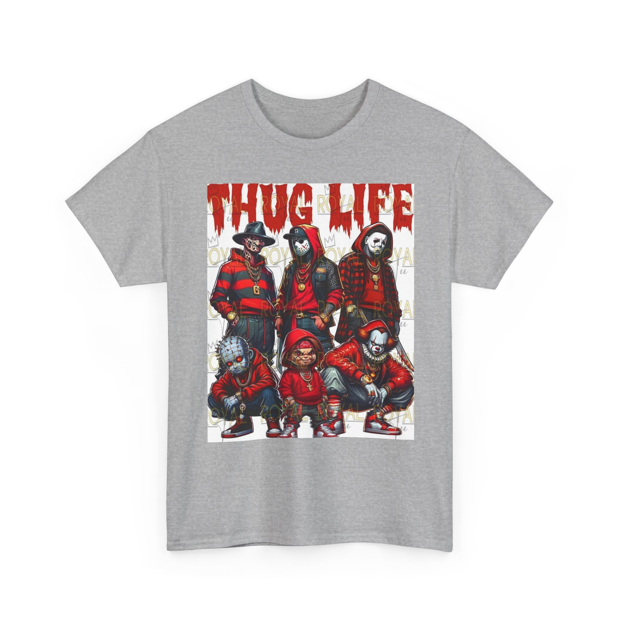 Thug Life Unisex Heavy Cotton Tee, Graphic Tee, Streetwear Style, Casual Wear, Gift for Friends, Trendy Apparel