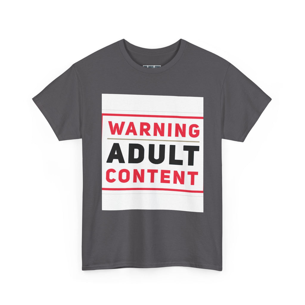 Warning Adult Content Unisex Heavy Cotton Tee | Funny Graphic T-Shirt, Casual Wear, Gift for Adults, Party Shirt, Humor Apparel