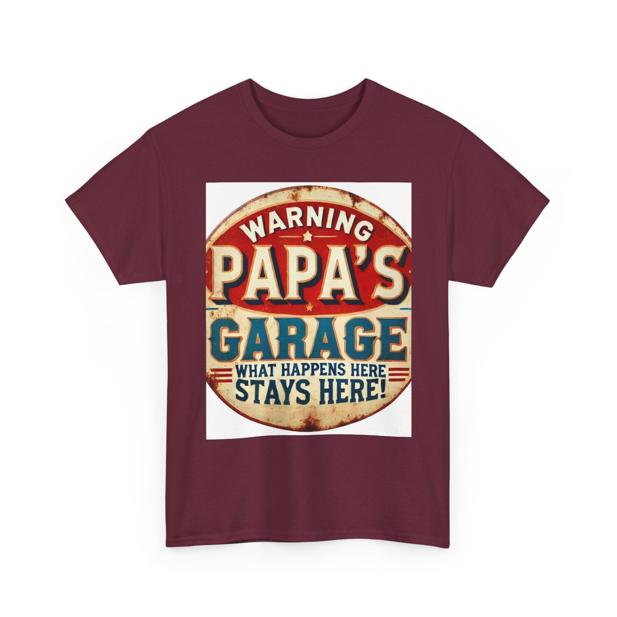 Humorous Papa's Garage Tee, Gift for Dad, Father's Day T-Shirt, Vintage Style Unisex Shirt, Garage Decor T-Shirt, Casual Wear