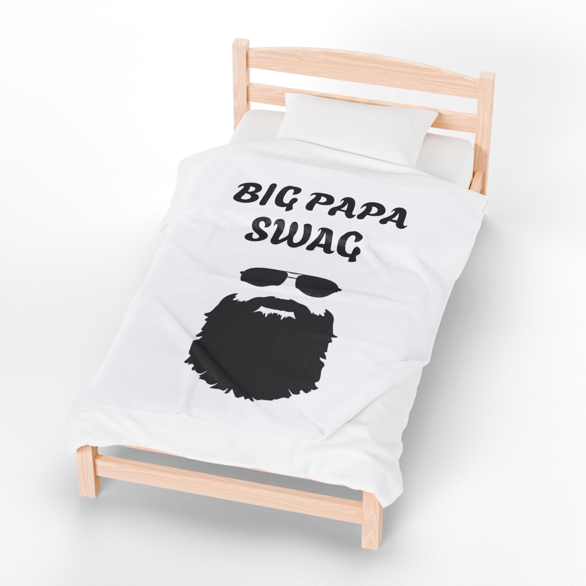 Big Papa Swag Velveteen Plush Blanket | Cozy Gift for Dads, Unique Home Decor, Father's Day, Birthday, Warm Throw
