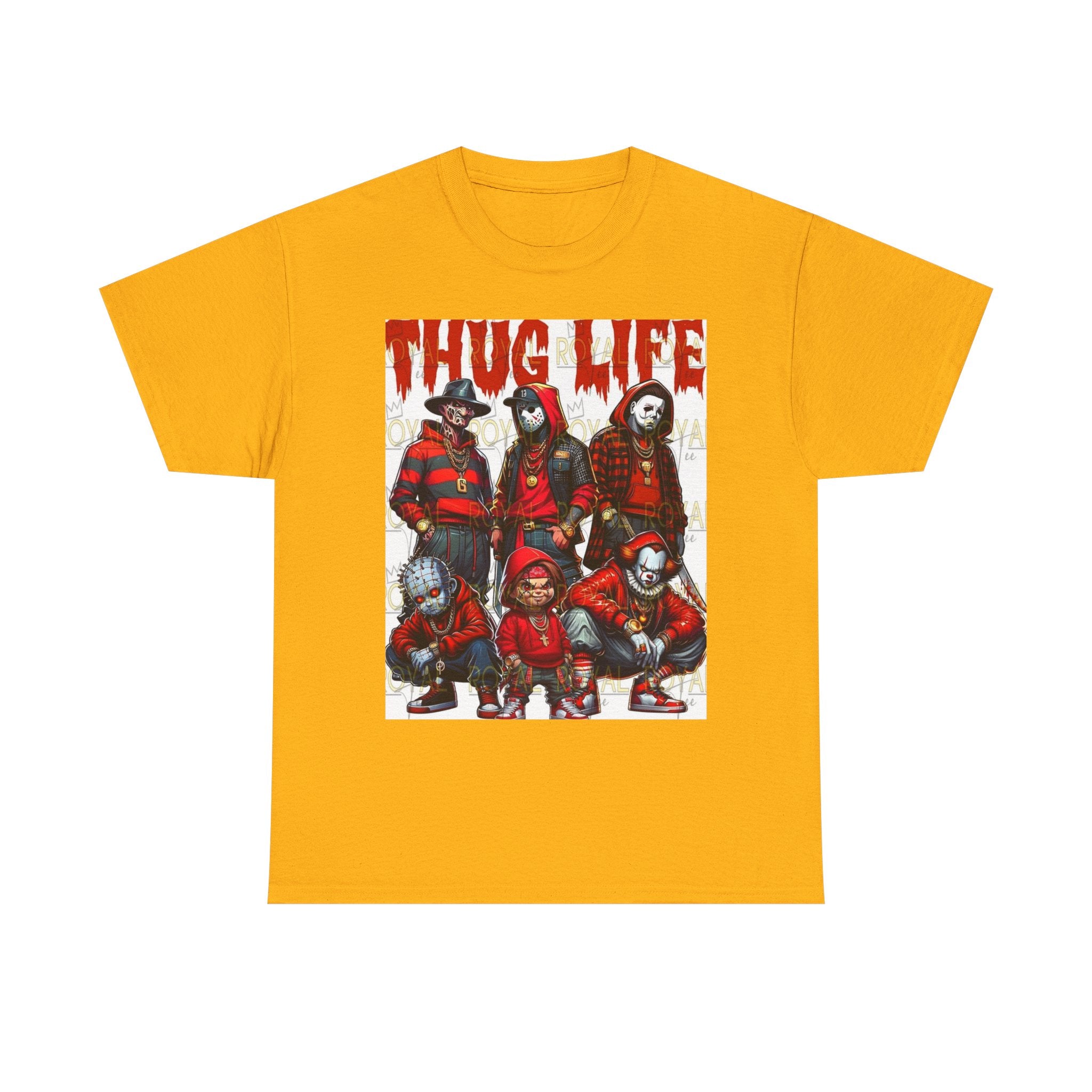 Thug Life Unisex Heavy Cotton Tee, Graphic Tee, Streetwear Style, Casual Wear, Gift for Friends, Trendy Apparel