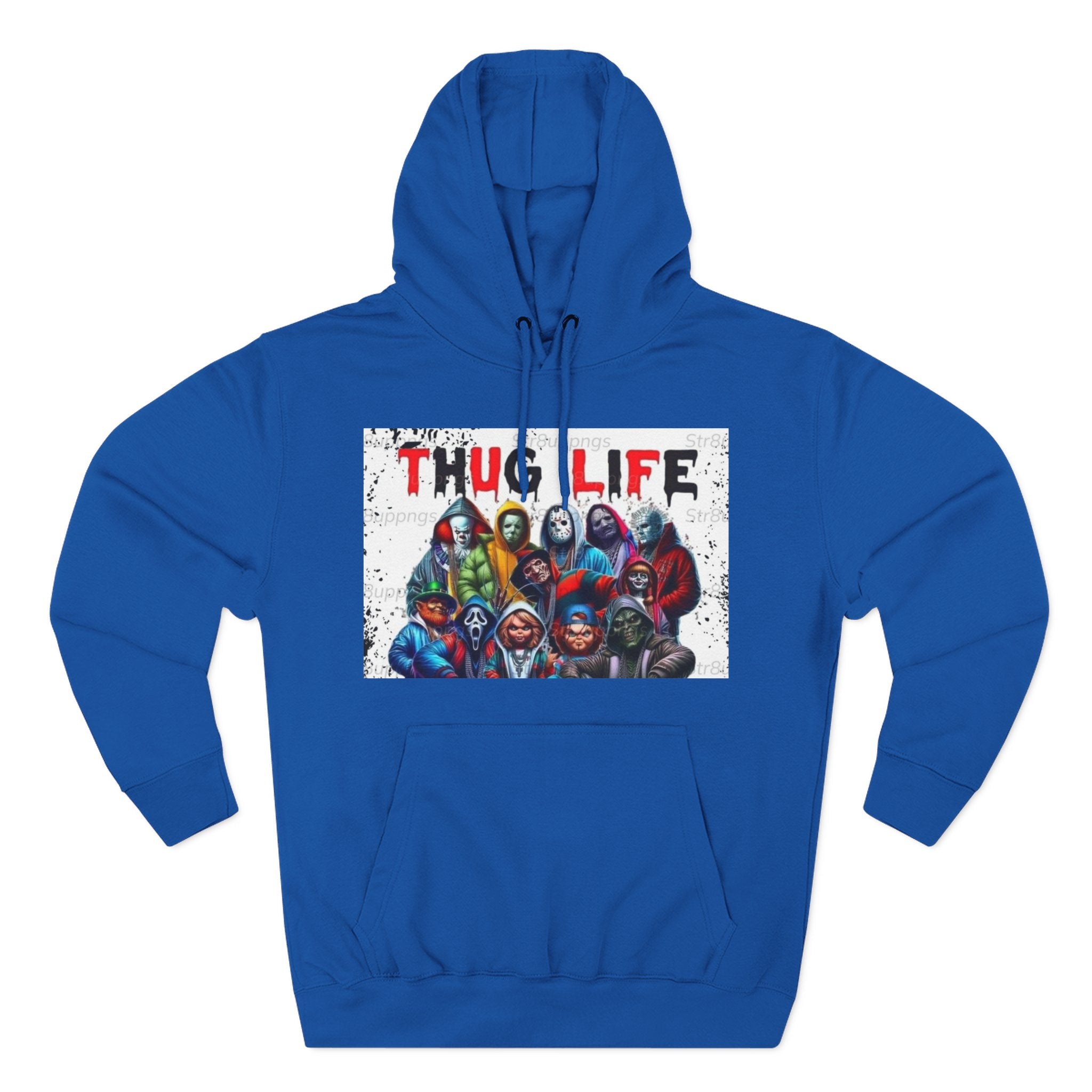 Thug Life Three-Panel Fleece Hoodie - Cool Graphic Sweatshirt for Casual Wear, Perfect for Gifts, Street Style, and Relaxed Vibes