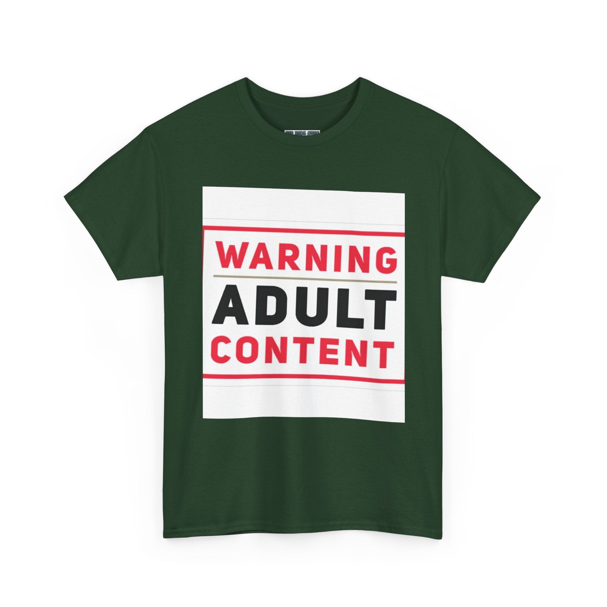 Warning Adult Content Unisex Heavy Cotton Tee | Funny Graphic T-Shirt, Casual Wear, Gift for Adults, Party Shirt, Humor Apparel