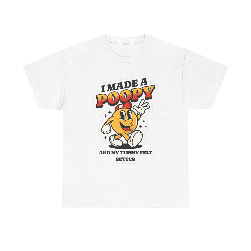 Funny Kids Unisex Cotton Tee - "I Made a Poopy" - Gift for Toddlers, Birthday, Humor, Parenting, Family Fun