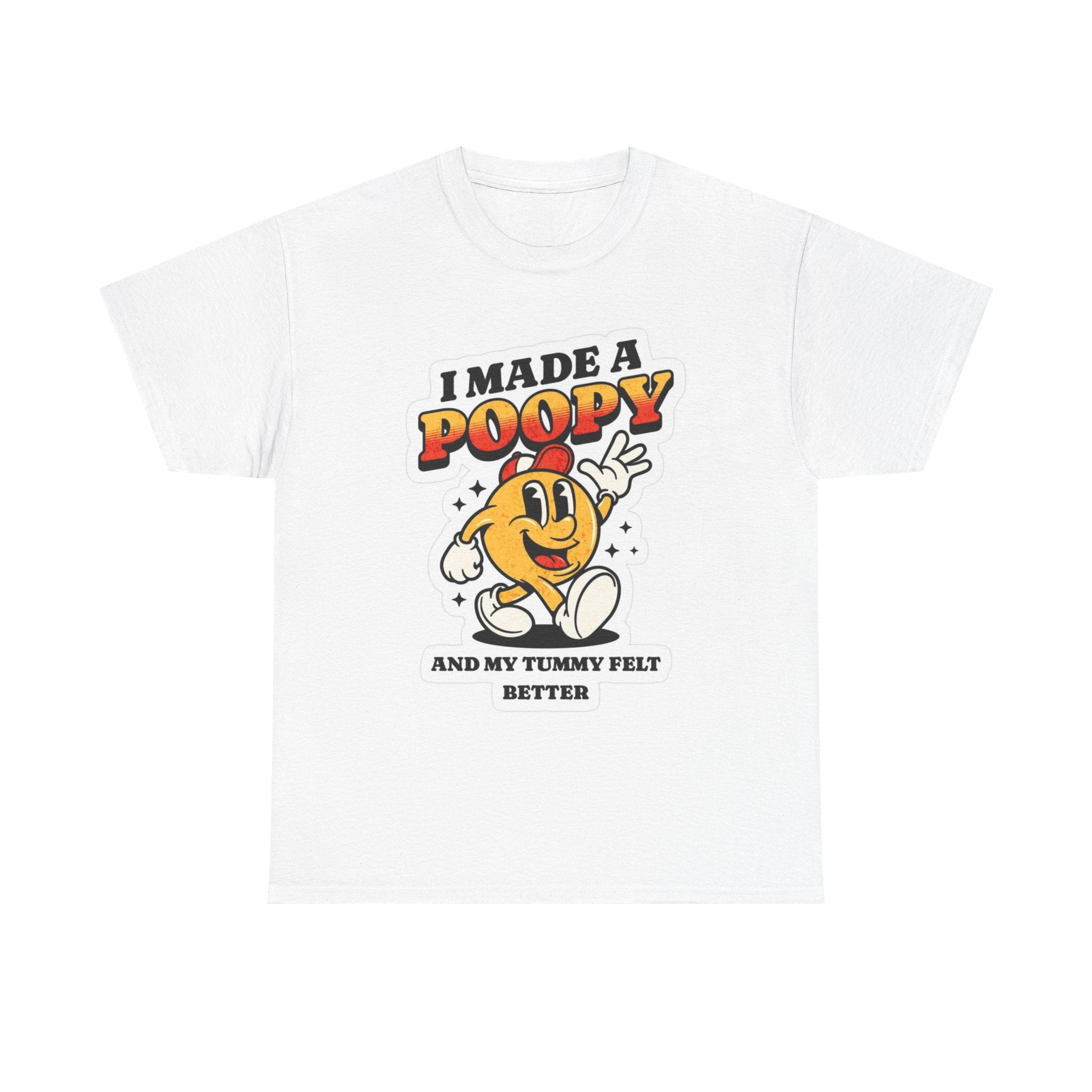 Funny Kids Unisex Cotton Tee - "I Made a Poopy" - Gift for Toddlers, Birthday, Humor, Parenting, Family Fun