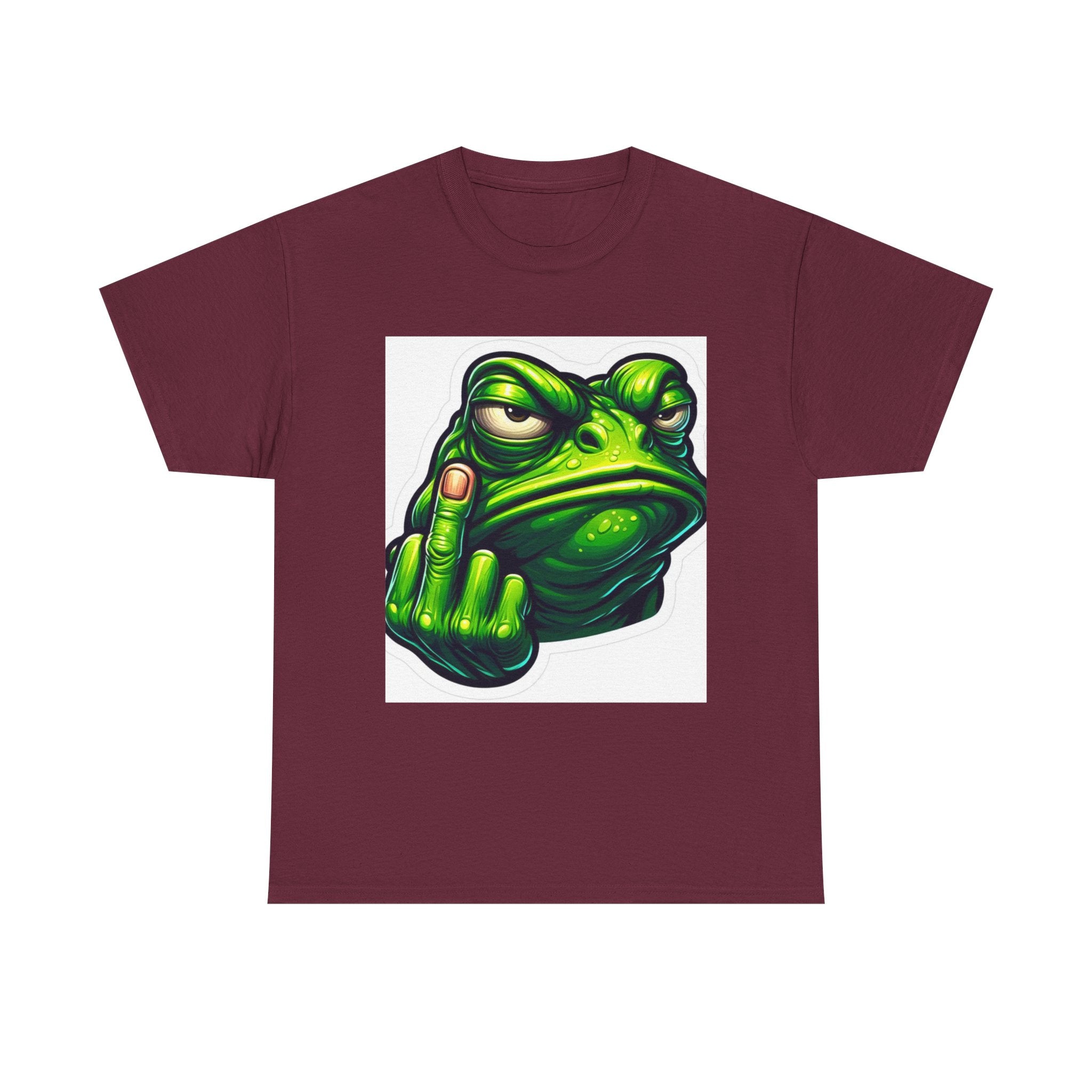Sassy Frog Tee, Unisex Heavy Cotton Tee, Funny Gift for Friends, Casual Wear, Humor T-Shirt, Joke Apparel, Green Frog Design