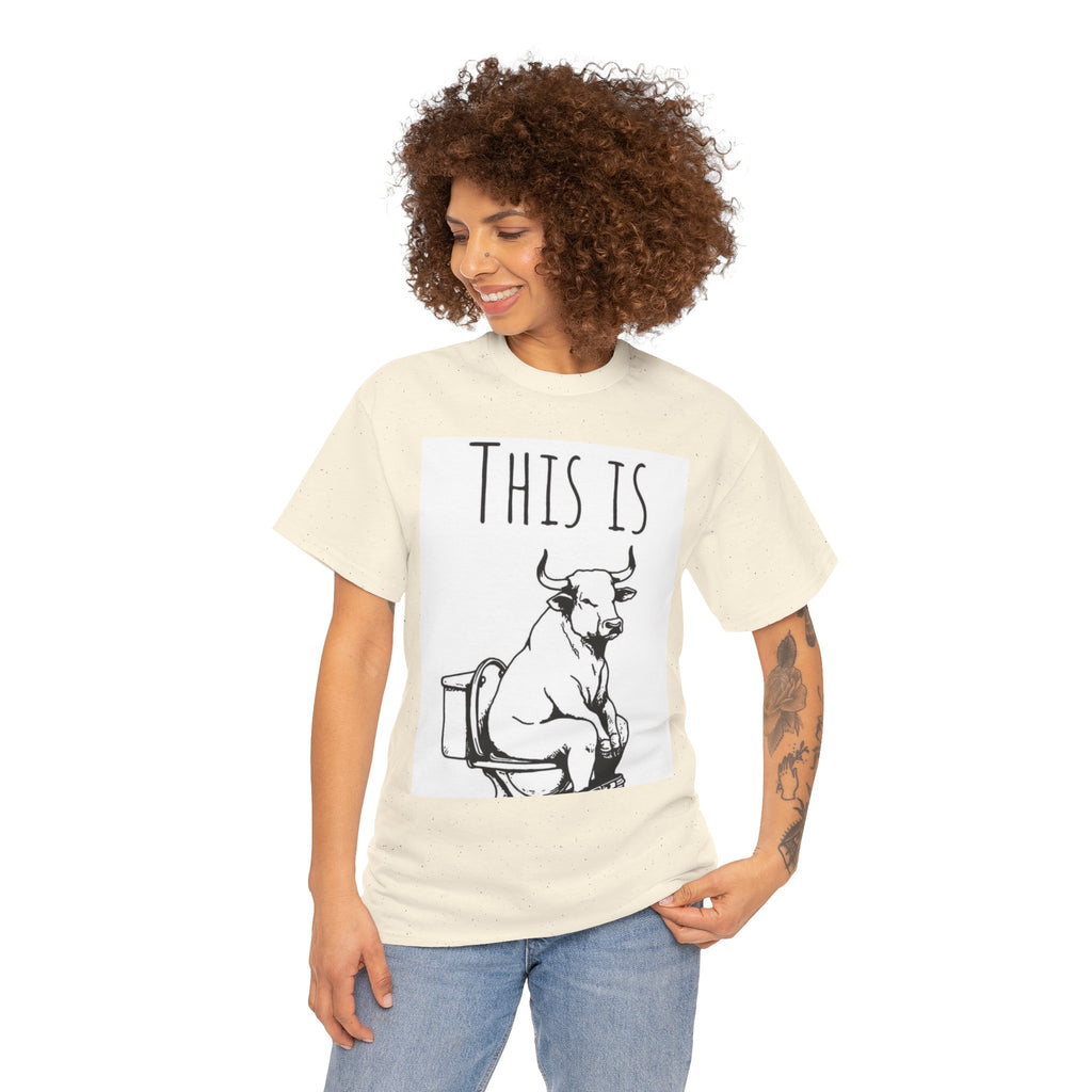 Funny Cow Humor Tee, Unisex Cotton Shirt, Gift for Animal Lovers, Farm Humor Apparel, Casual Tee for All Occasions