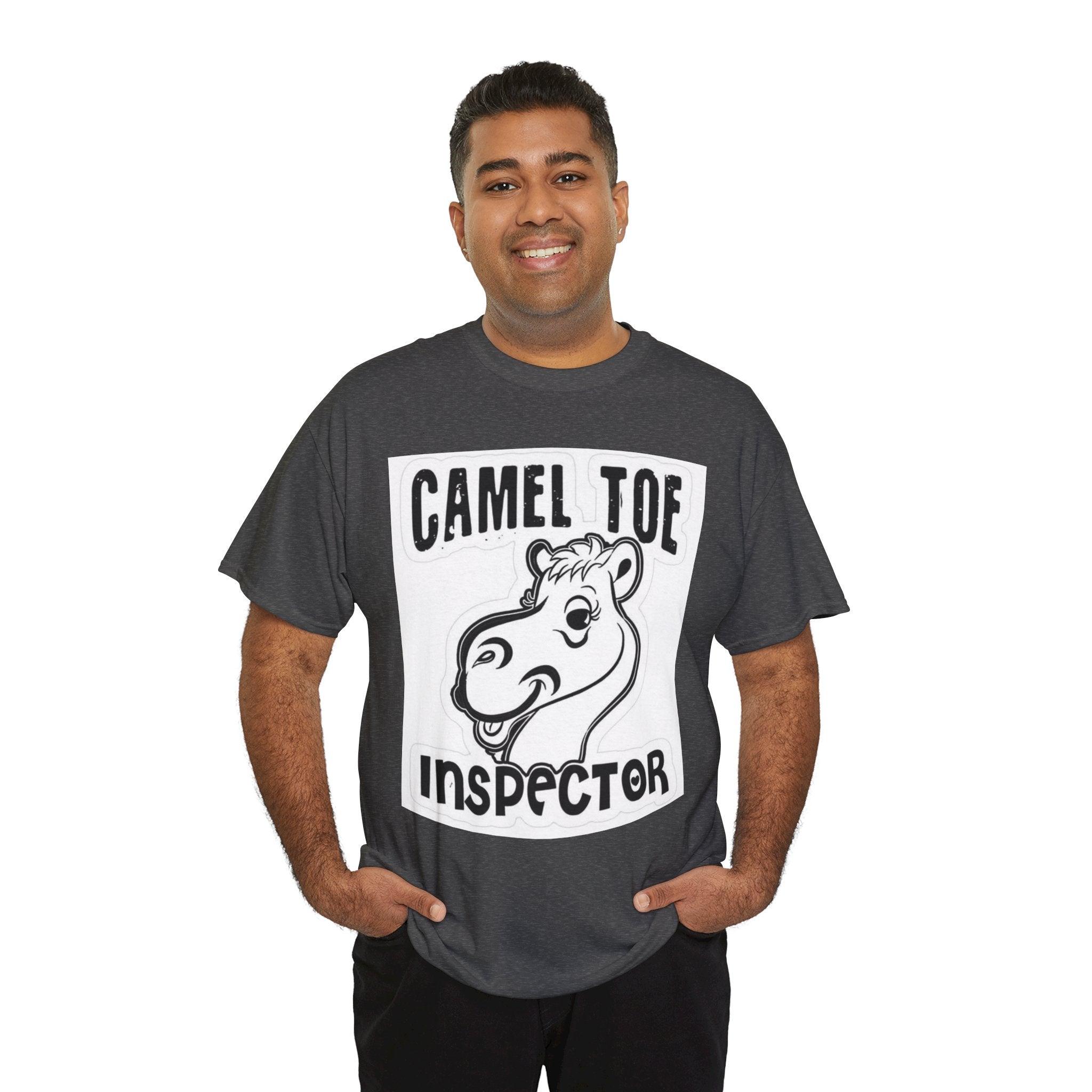 Funny Camel Toe Inspector Tee, Humorous T-Shirt for Parties, Gifts for Friends, Casual Wear, Novelty Gift Idea