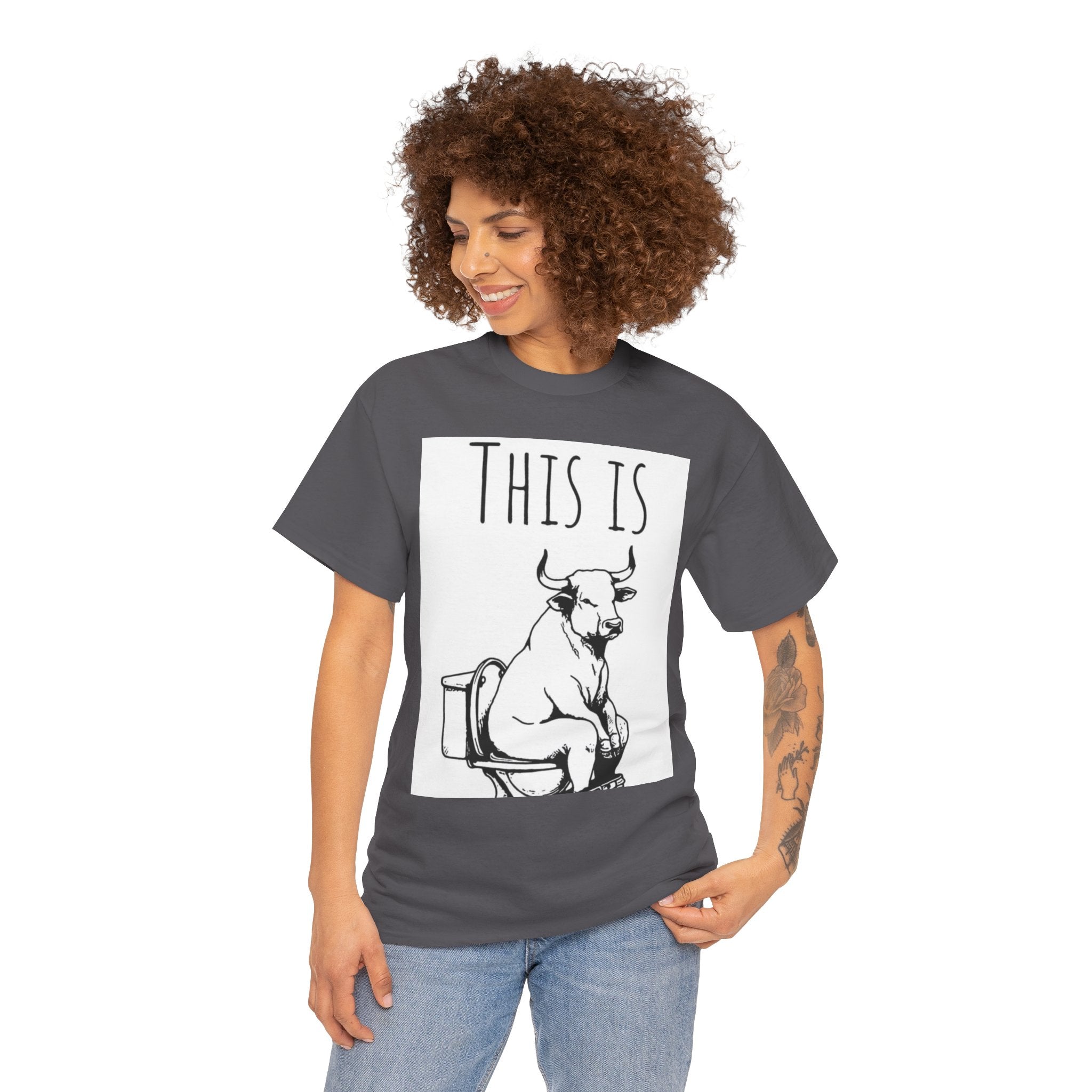 Funny Cow Humor Tee, Unisex Cotton Shirt, Gift for Animal Lovers, Farm Humor Apparel, Casual Tee for All Occasions