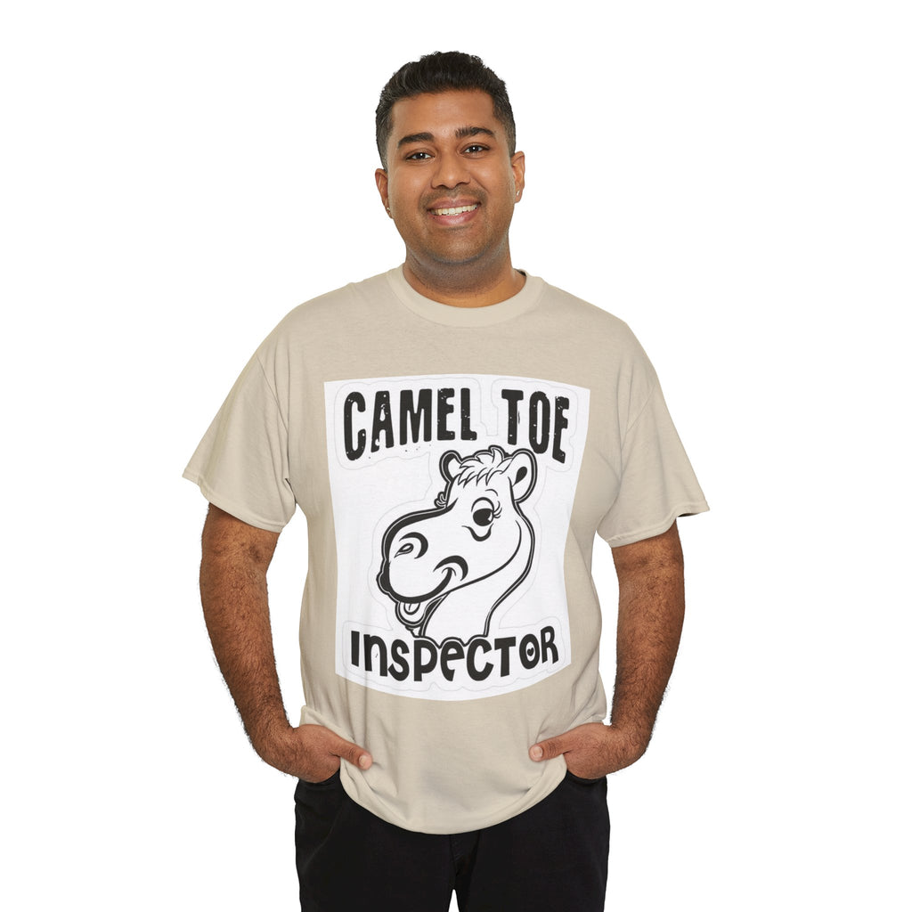 Funny Camel Toe Inspector Tee, Humorous T-Shirt for Parties, Gifts for Friends, Casual Wear, Novelty Gift Idea