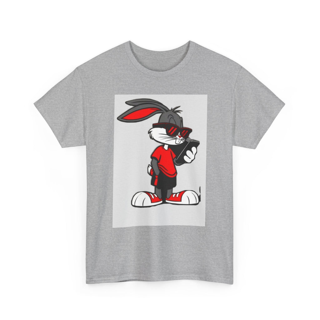Trendy Rabbit Graphic Tee - Unisex Heavy Cotton
