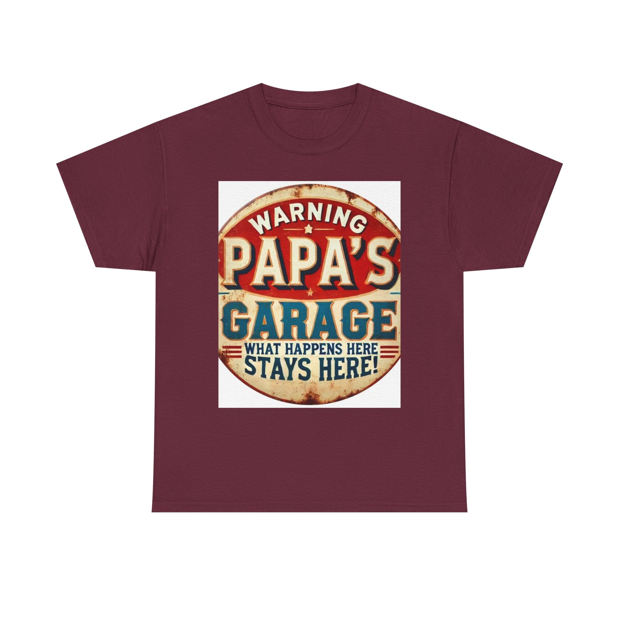 Humorous Papa's Garage Tee, Gift for Dad, Father's Day T-Shirt, Vintage Style Unisex Shirt, Garage Decor T-Shirt, Casual Wear