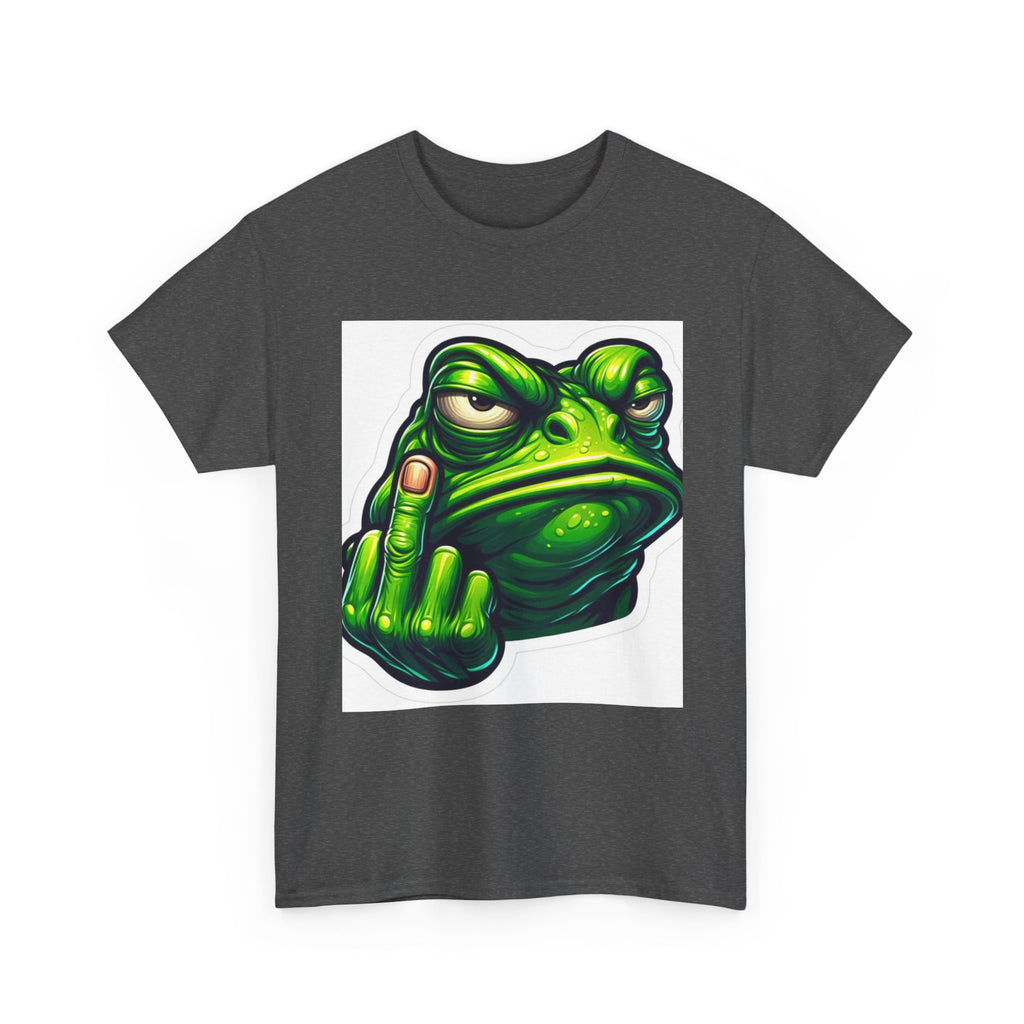 Sassy Frog Tee, Unisex Heavy Cotton Tee, Funny Gift for Friends, Casual Wear, Humor T-Shirt, Joke Apparel, Green Frog Design