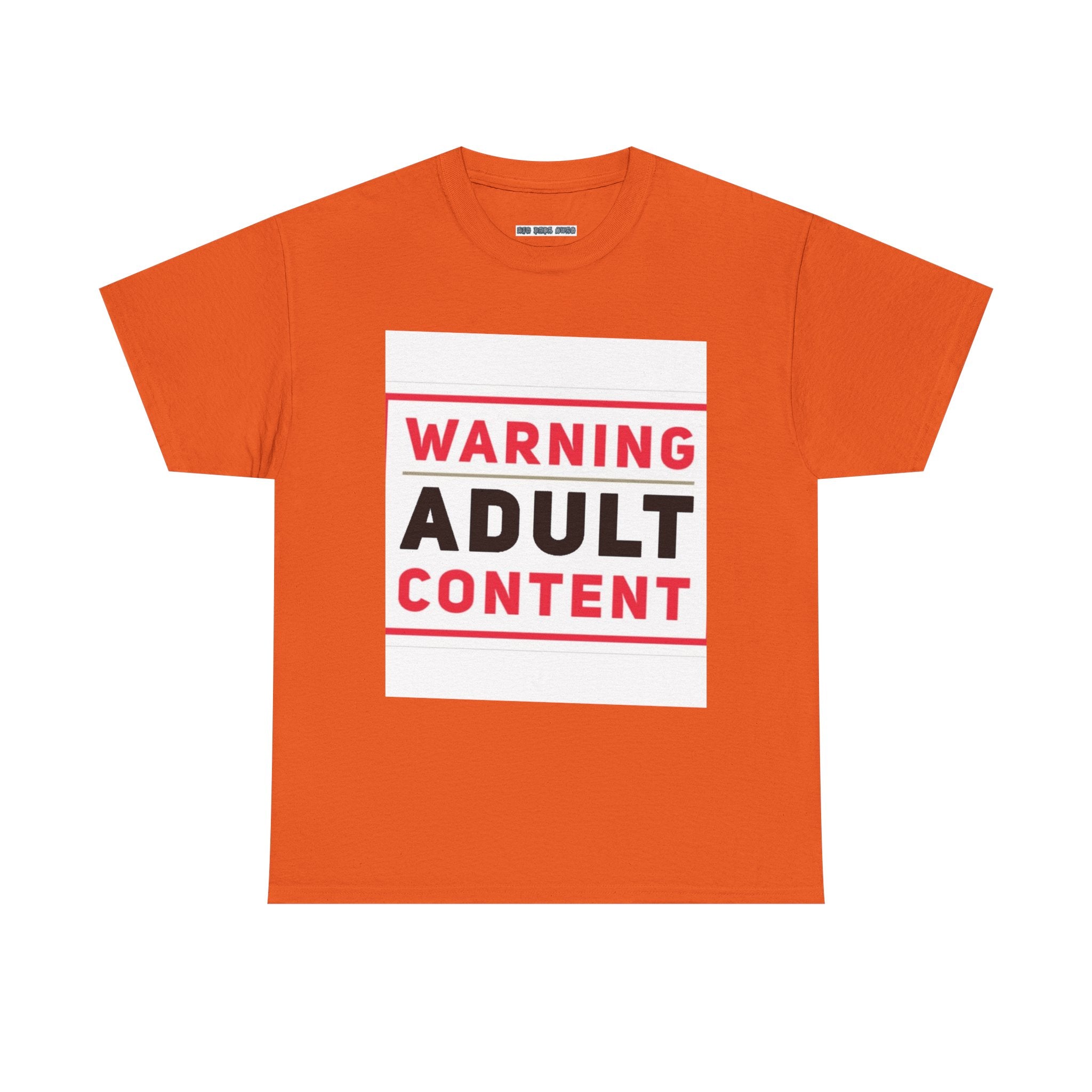 Warning Adult Content Unisex Heavy Cotton Tee | Funny Graphic T-Shirt, Casual Wear, Gift for Adults, Party Shirt, Humor Apparel