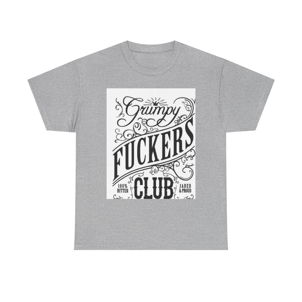 Grumpy F***ers Club Tee, Funny Unisex Shirt, Casual Humor Tee, Gifts for Grumpy Friends, Birthday or Holiday Apparel