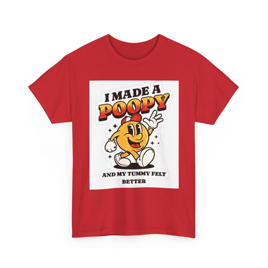 Funny Kids Unisex Cotton Tee - "I Made a Poopy" - Gift for Toddlers, Birthday, Humor, Parenting, Family Fun