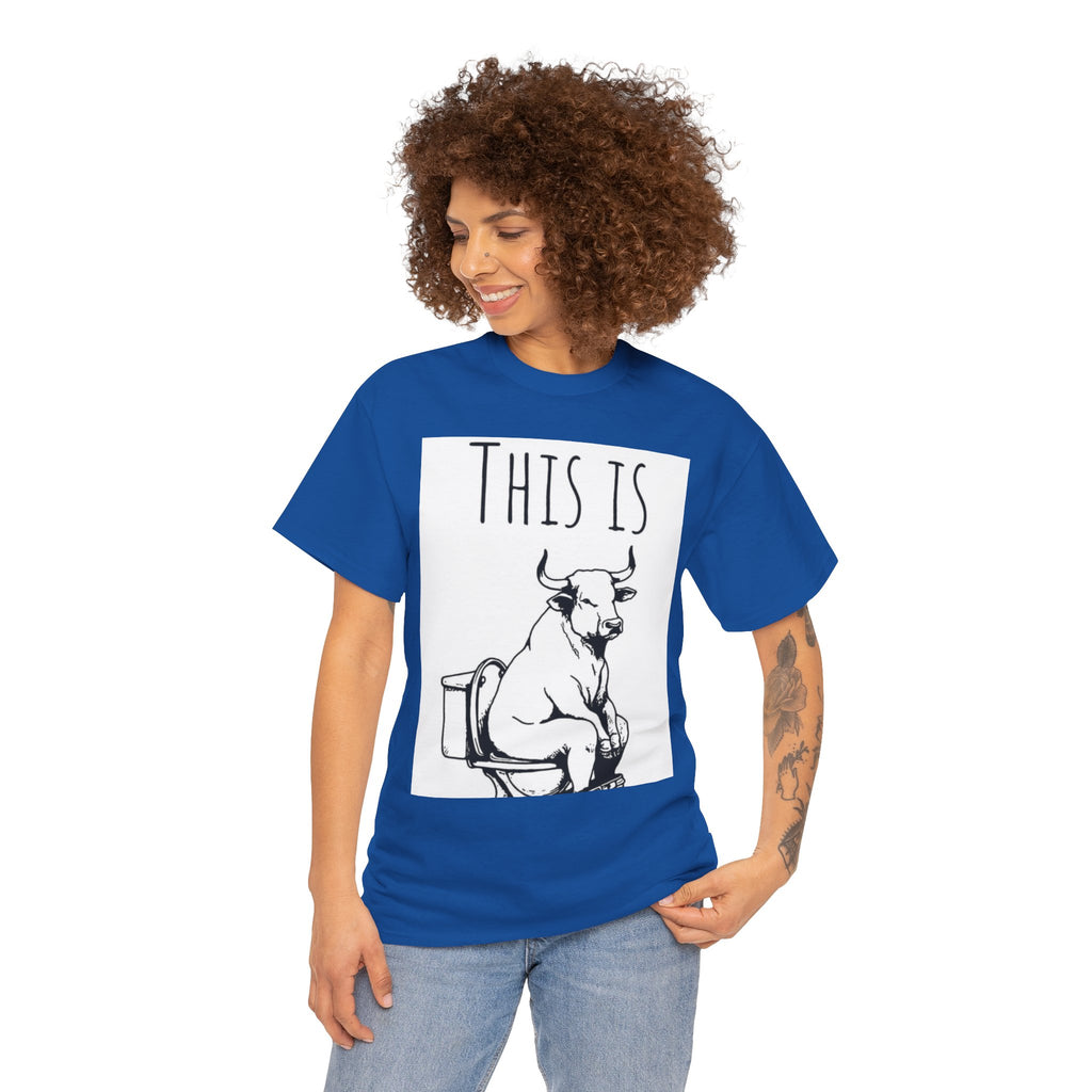 Funny Cow Humor Tee, Unisex Cotton Shirt, Gift for Animal Lovers, Farm Humor Apparel, Casual Tee for All Occasions