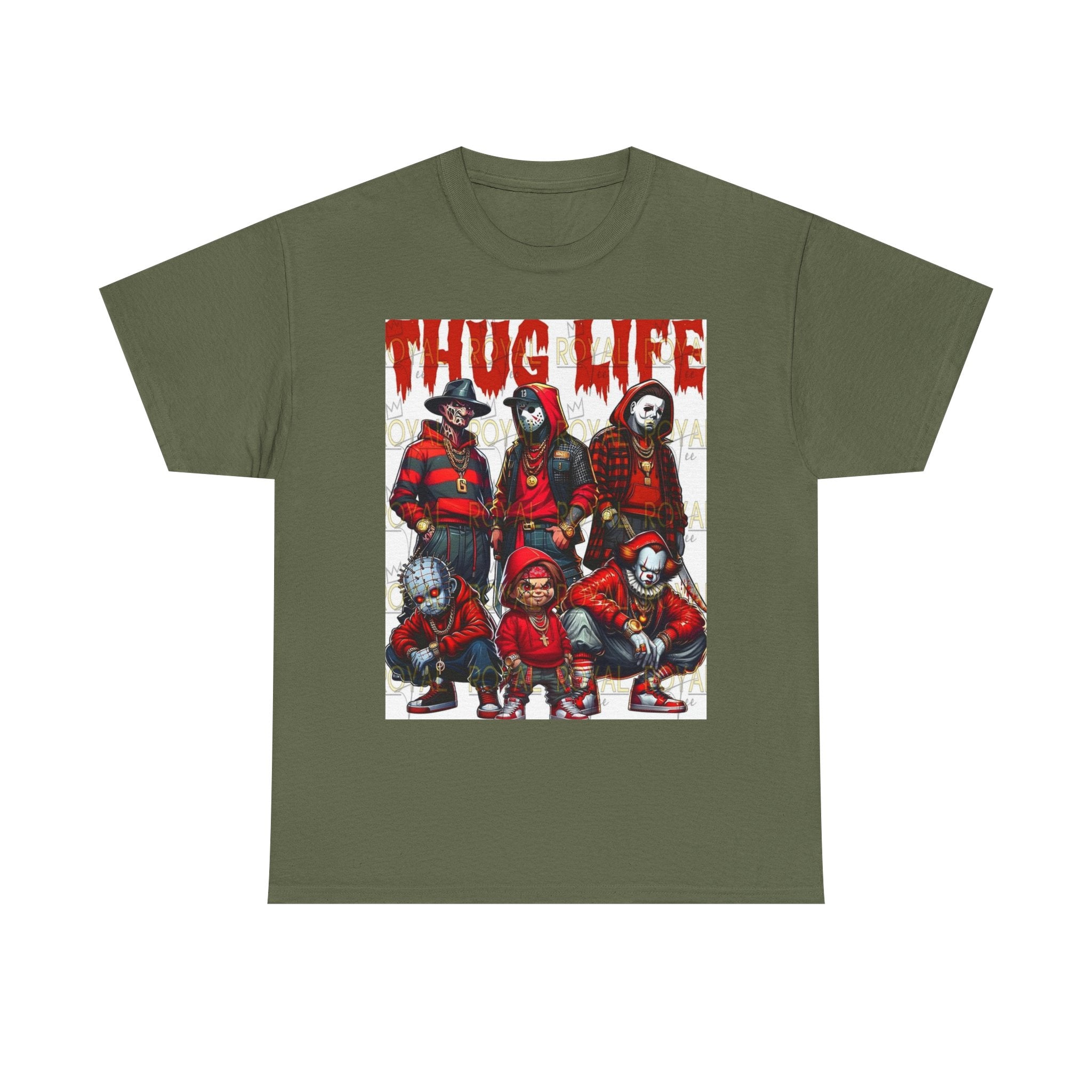 Thug Life Unisex Heavy Cotton Tee, Graphic Tee, Streetwear Style, Casual Wear, Gift for Friends, Trendy Apparel