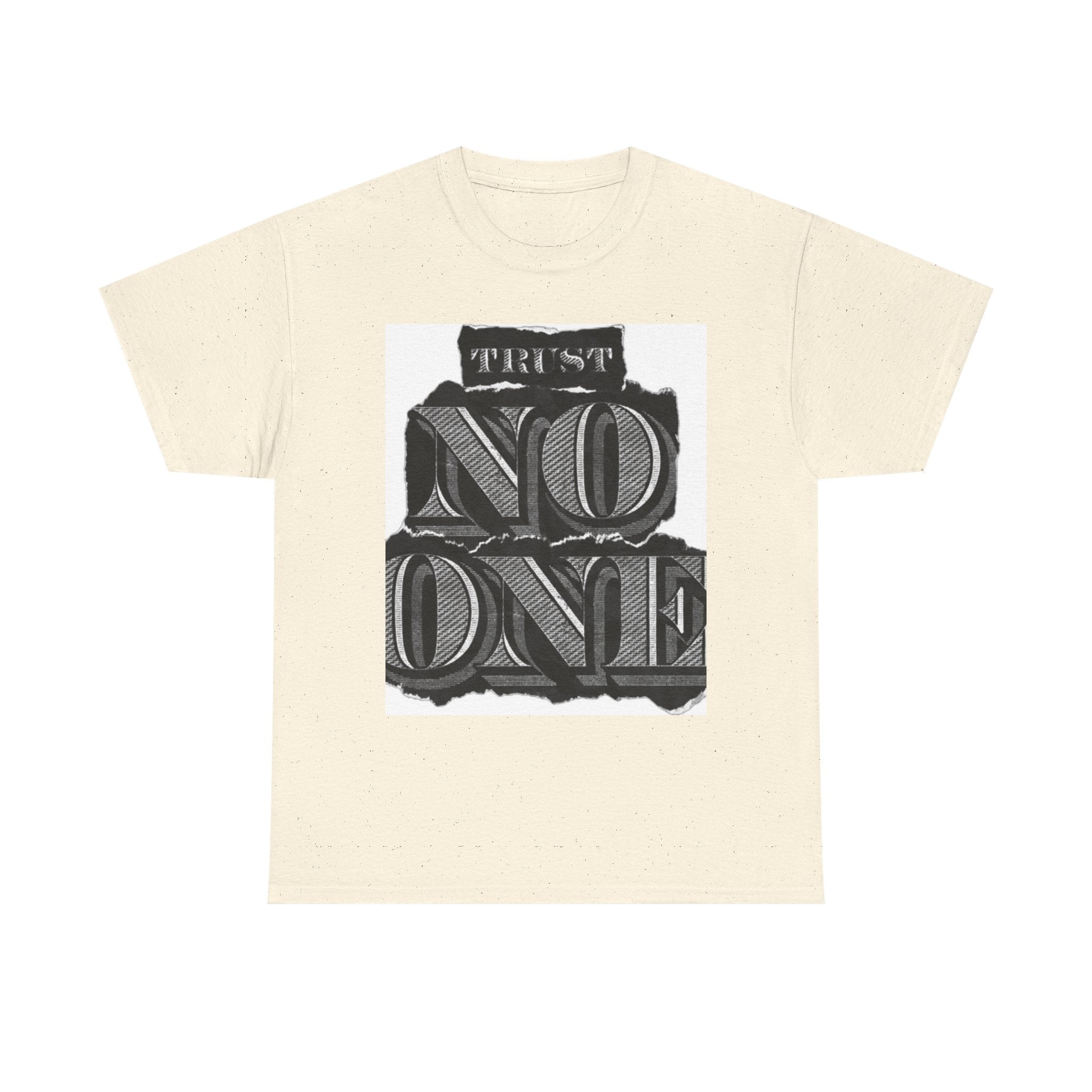 Unisex Heavy Cotton Tee - 'Trust No One' Graphic Tee, Casual Wear, Gift for Friends, Streetwear, Cool Summer Shirt