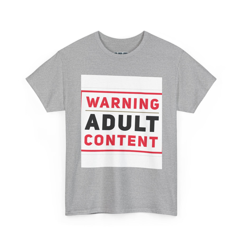 Warning Adult Content Unisex Heavy Cotton Tee | Funny Graphic T-Shirt, Casual Wear, Gift for Adults, Party Shirt, Humor Apparel