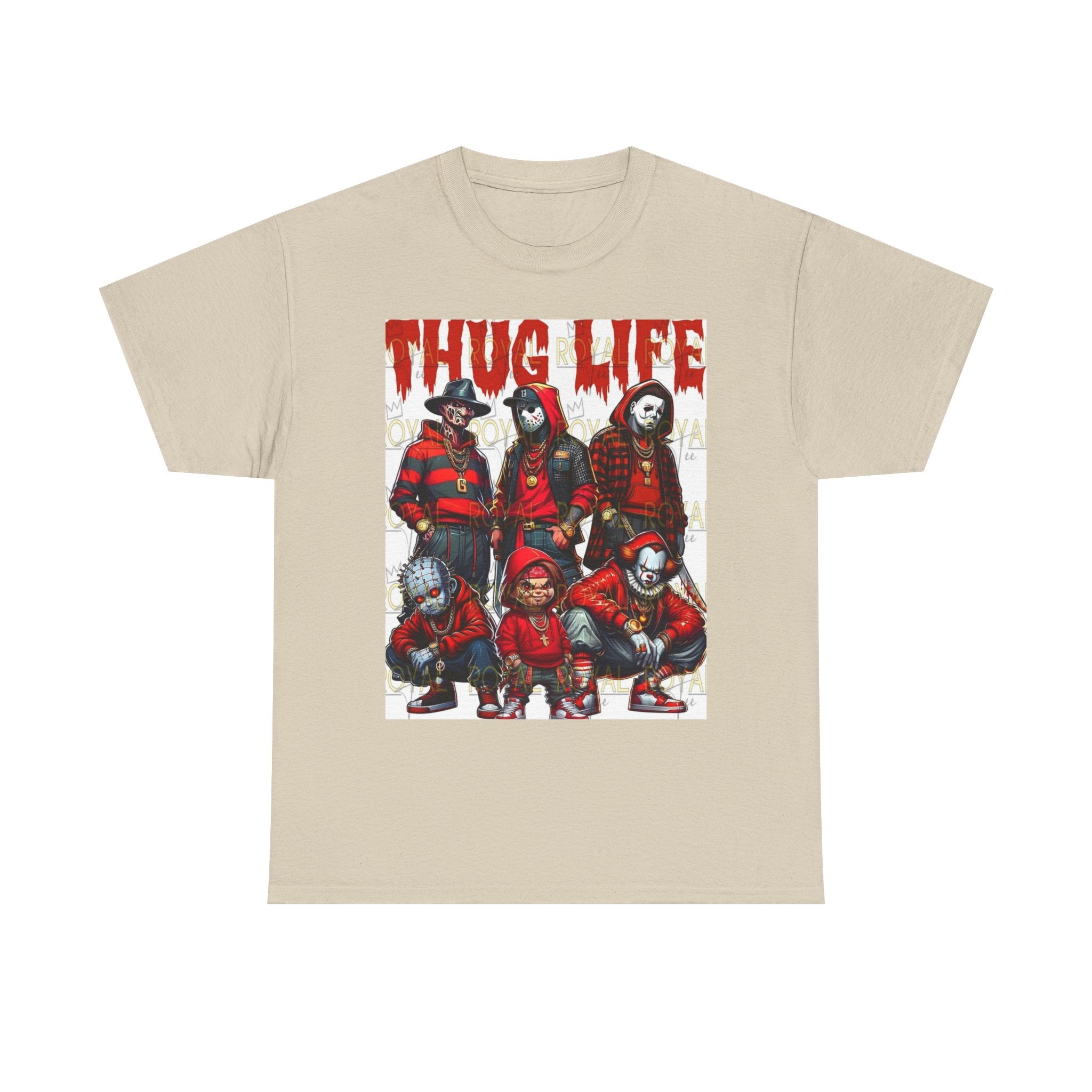 Thug Life Unisex Heavy Cotton Tee, Graphic Tee, Streetwear Style, Casual Wear, Gift for Friends, Trendy Apparel