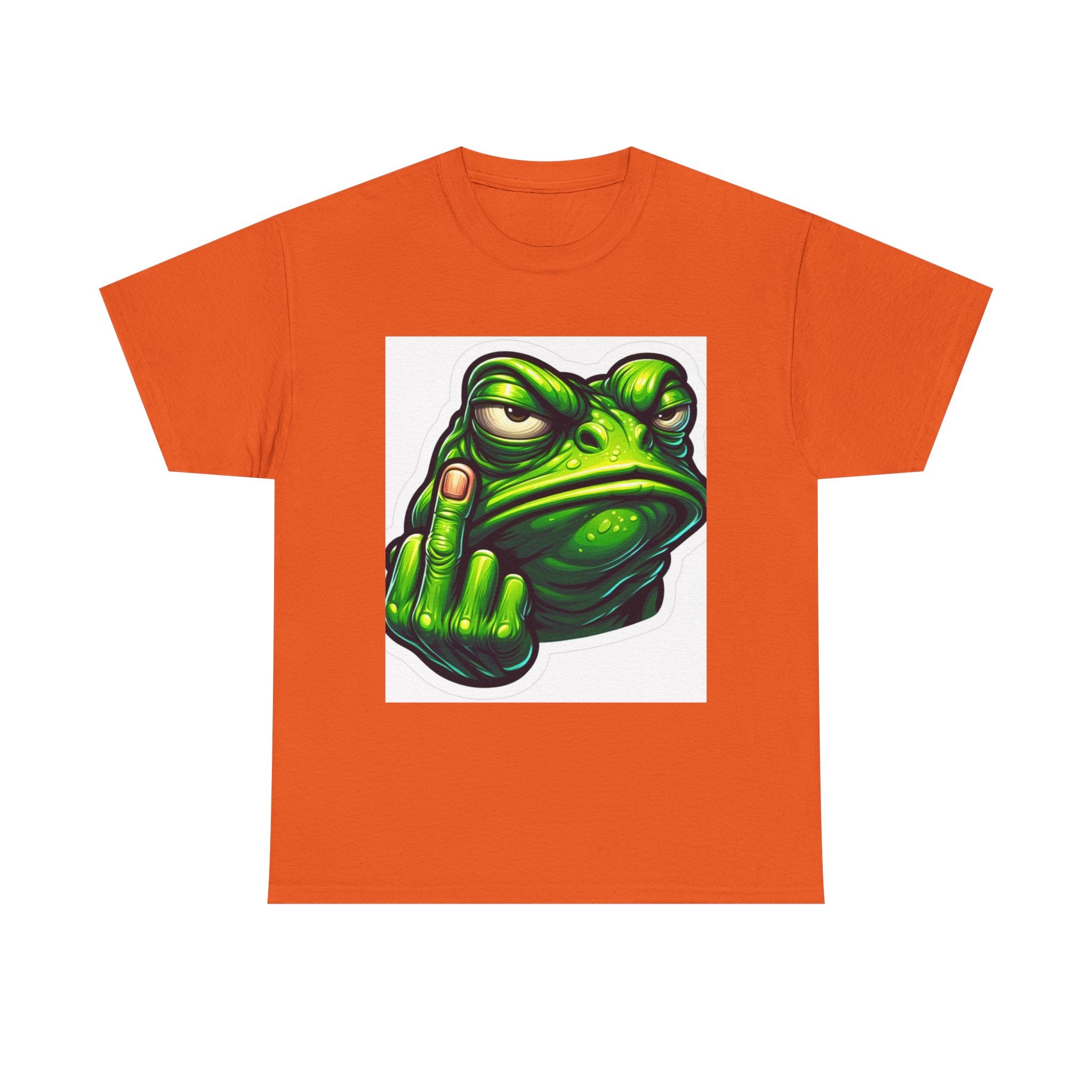 Sassy Frog Tee, Unisex Heavy Cotton Tee, Funny Gift for Friends, Casual Wear, Humor T-Shirt, Joke Apparel, Green Frog Design
