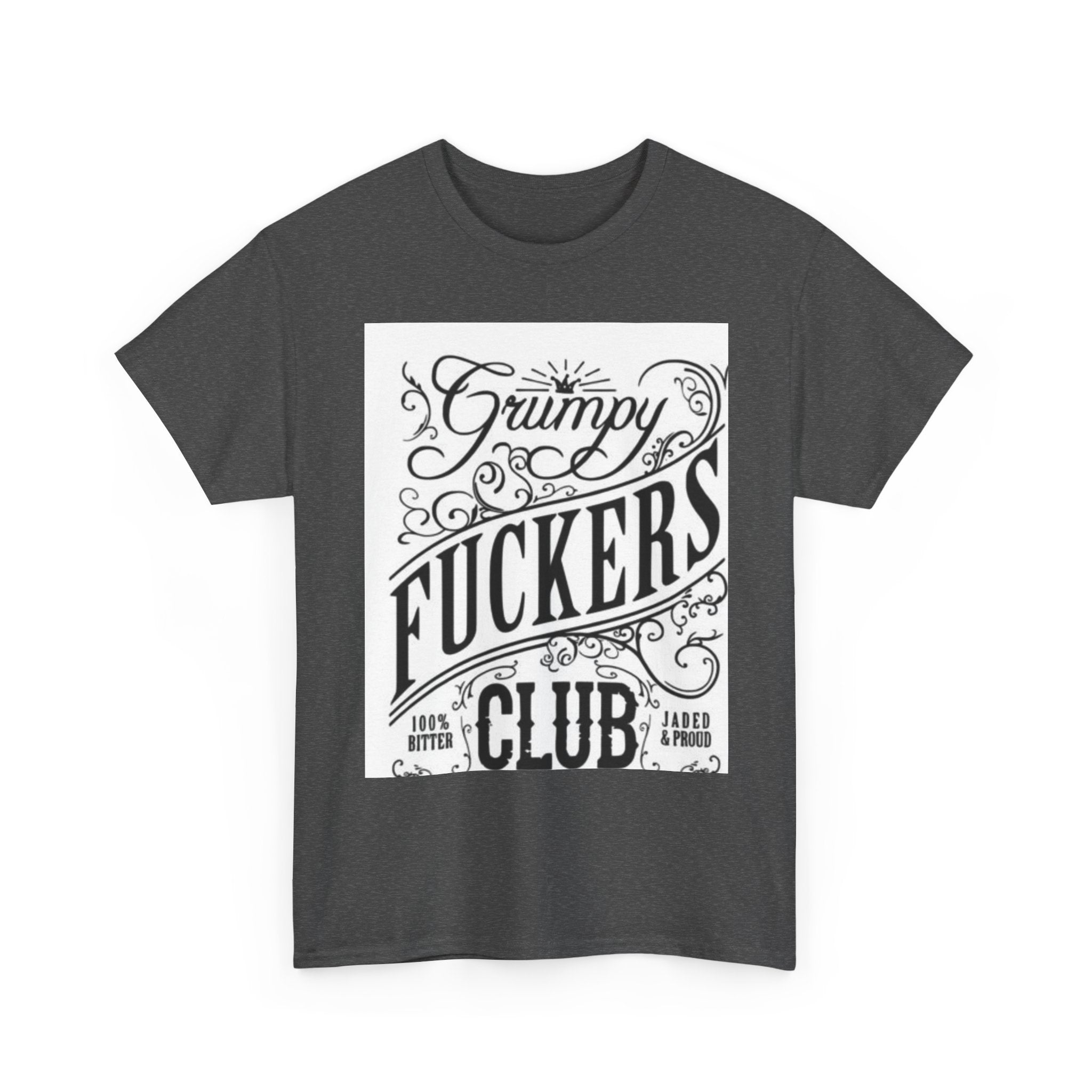 Grumpy F***ers Club Tee, Funny Unisex Shirt, Casual Humor Tee, Gifts for Grumpy Friends, Birthday or Holiday Apparel