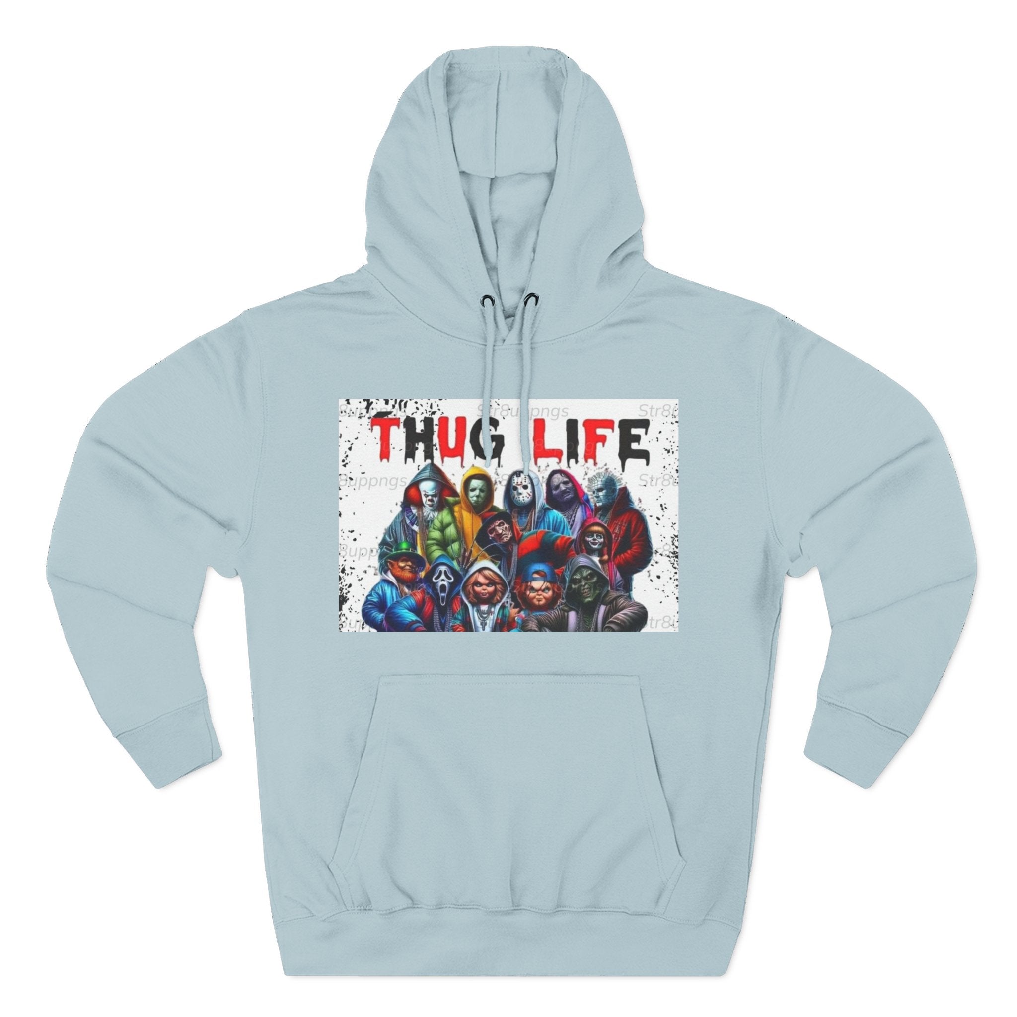 Thug Life Three-Panel Fleece Hoodie - Cool Graphic Sweatshirt for Casual Wear, Perfect for Gifts, Street Style, and Relaxed Vibes
