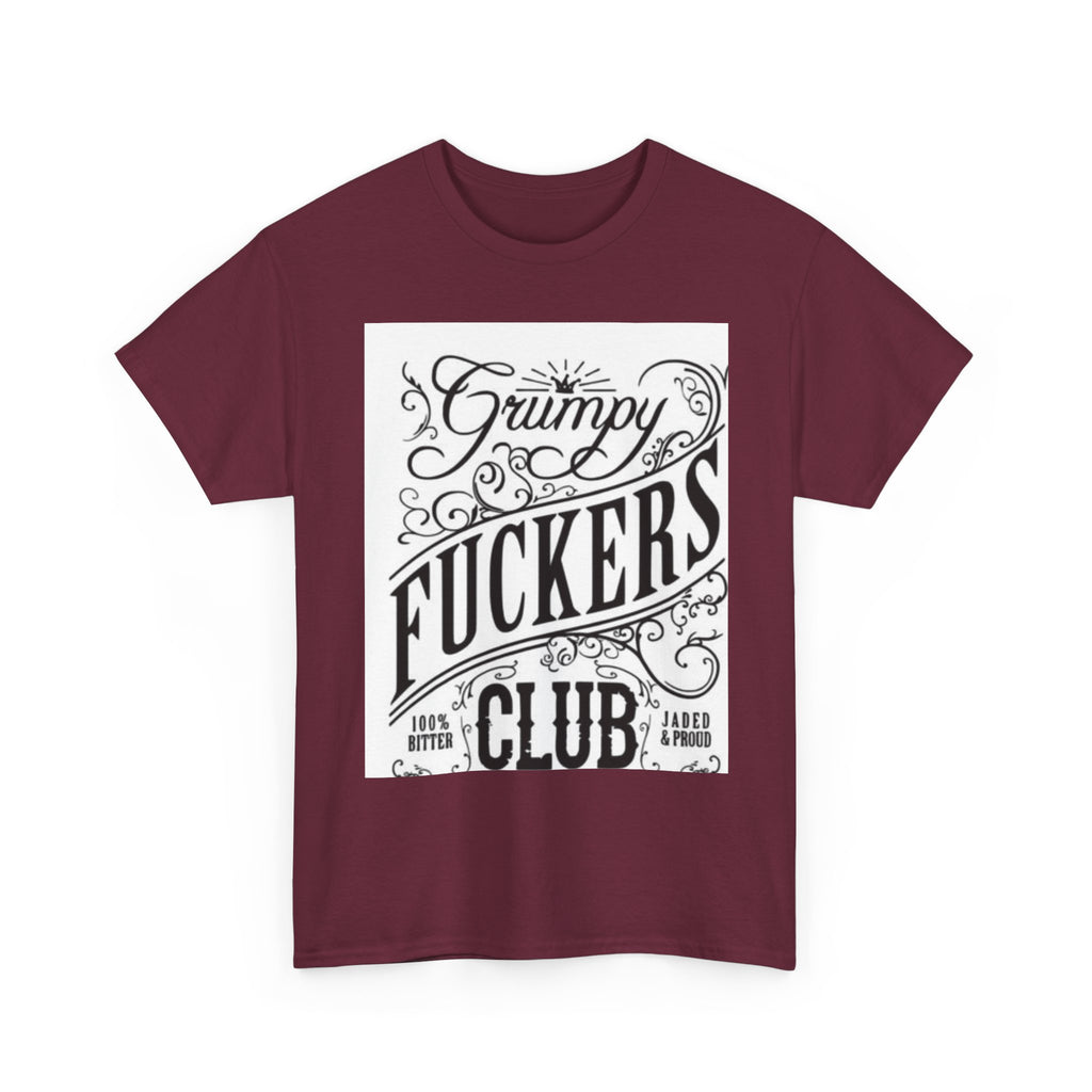 Grumpy F***ers Club Tee, Funny Unisex Shirt, Casual Humor Tee, Gifts for Grumpy Friends, Birthday or Holiday Apparel