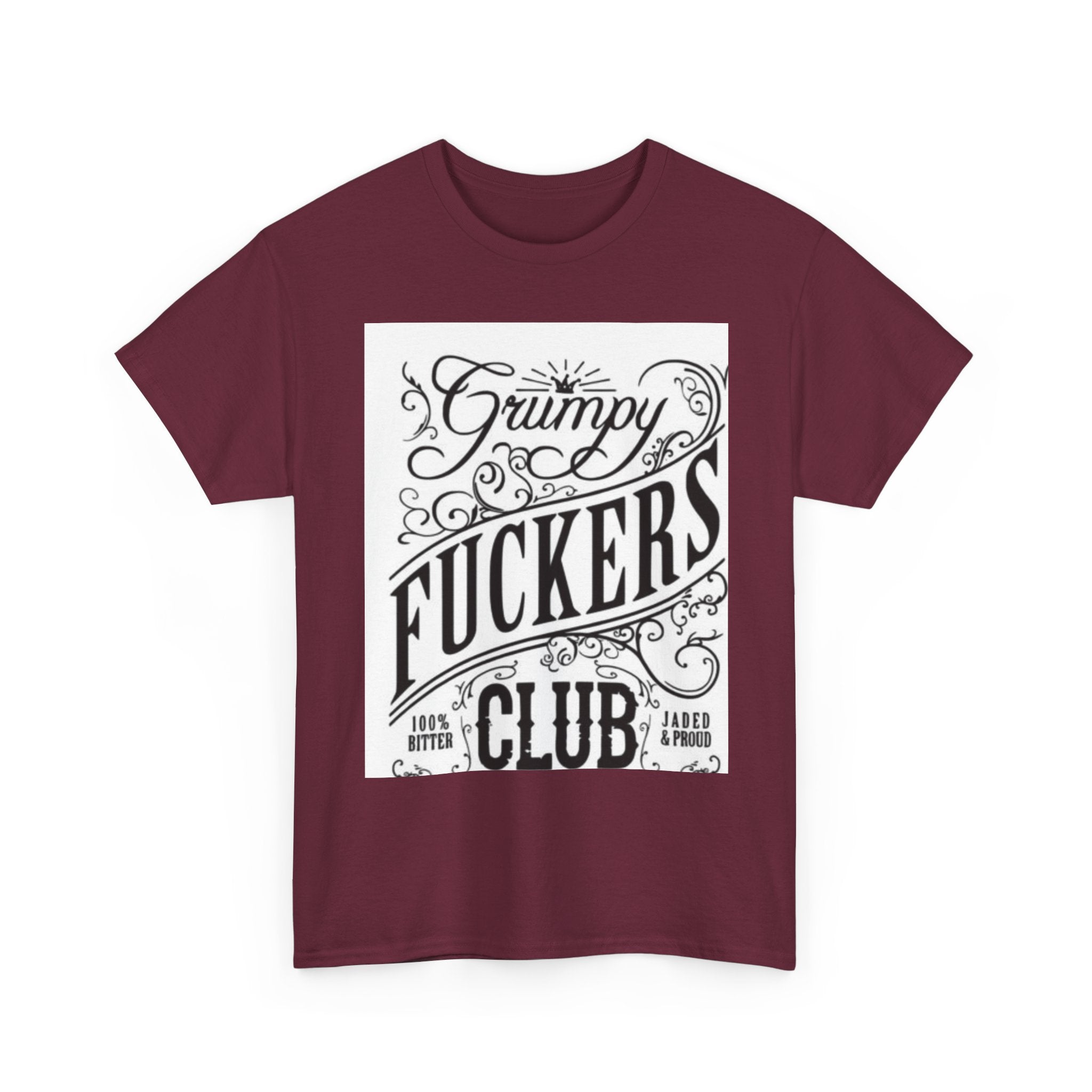 Grumpy F***ers Club Tee, Funny Unisex Shirt, Casual Humor Tee, Gifts for Grumpy Friends, Birthday or Holiday Apparel