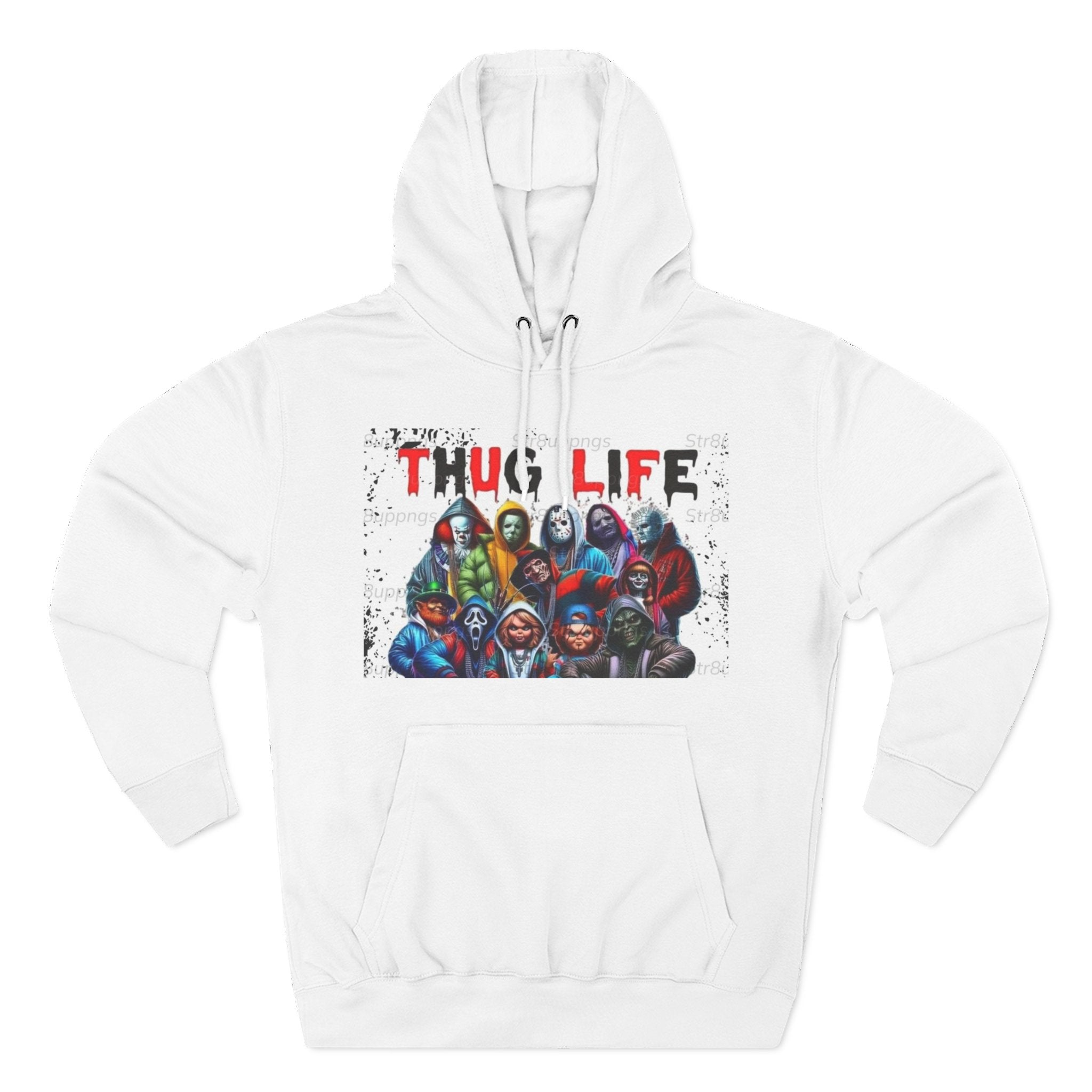 Thug Life Three-Panel Fleece Hoodie - Cool Graphic Sweatshirt for Casual Wear, Perfect for Gifts, Street Style, and Relaxed Vibes