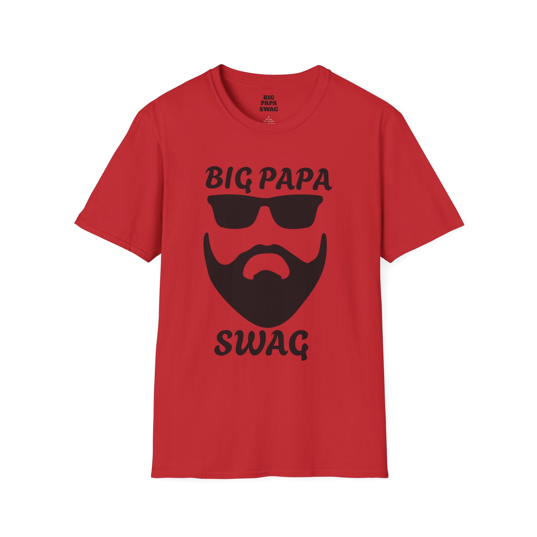 T-Shirt BIG PAPA SWAG - Unisex Softstyle Tee for Fathers Day and Family Celebrations