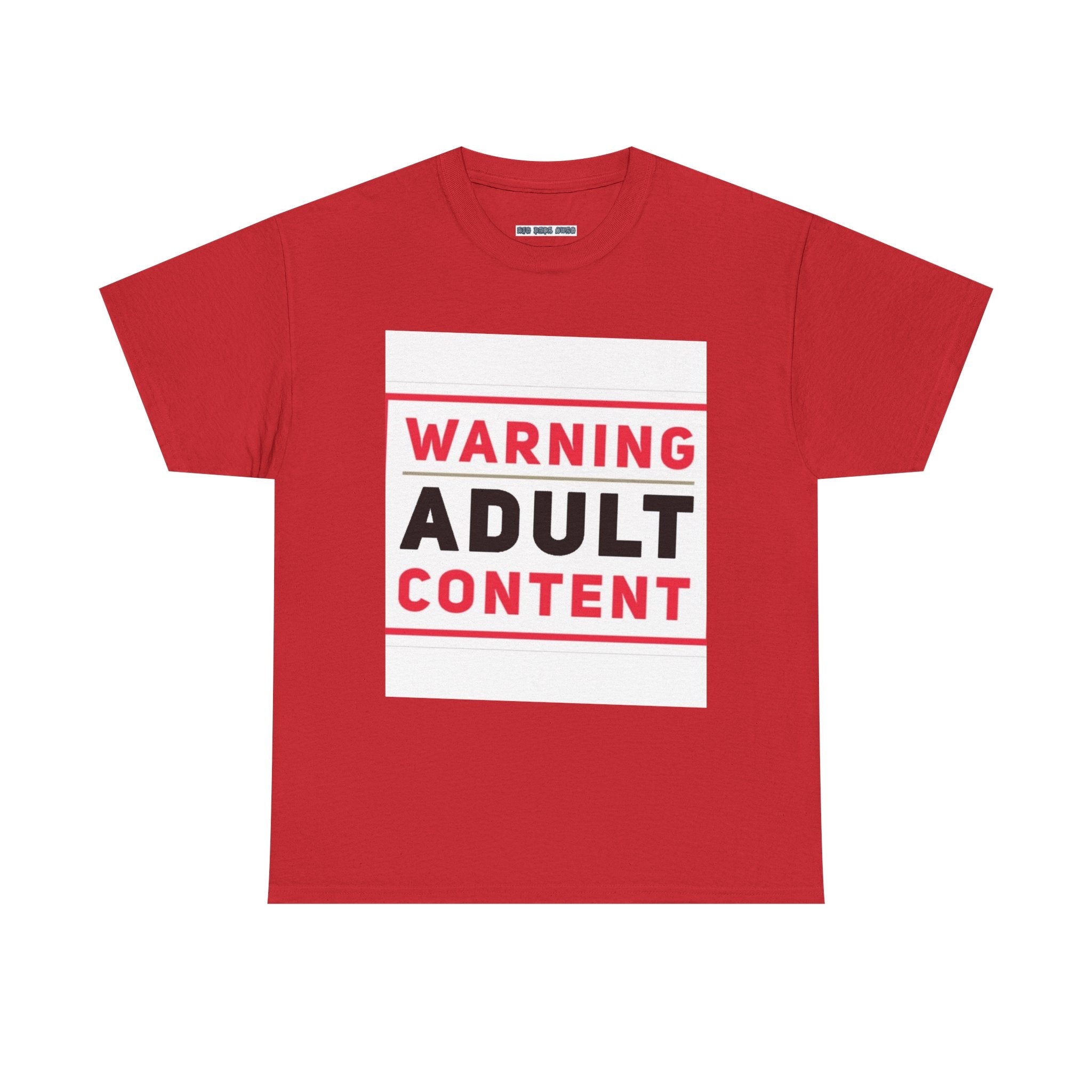 Warning Adult Content Unisex Heavy Cotton Tee | Funny Graphic T-Shirt, Casual Wear, Gift for Adults, Party Shirt, Humor Apparel