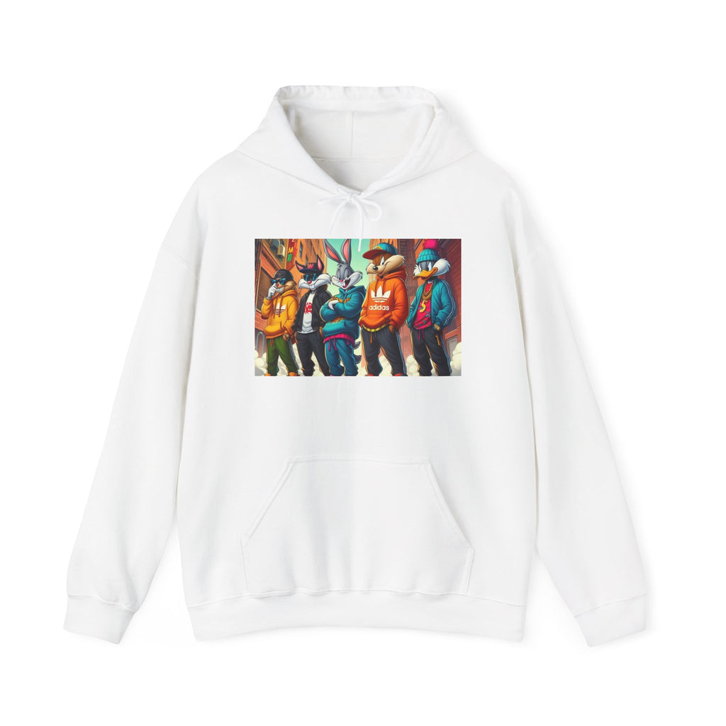 Streetwear Duck Squad Hoodie — Colorful Urban Cartoon Graphic