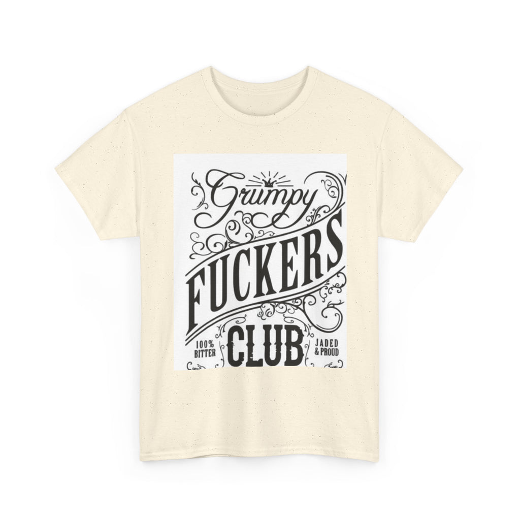 Grumpy F***ers Club Tee, Funny Unisex Shirt, Casual Humor Tee, Gifts for Grumpy Friends, Birthday or Holiday Apparel