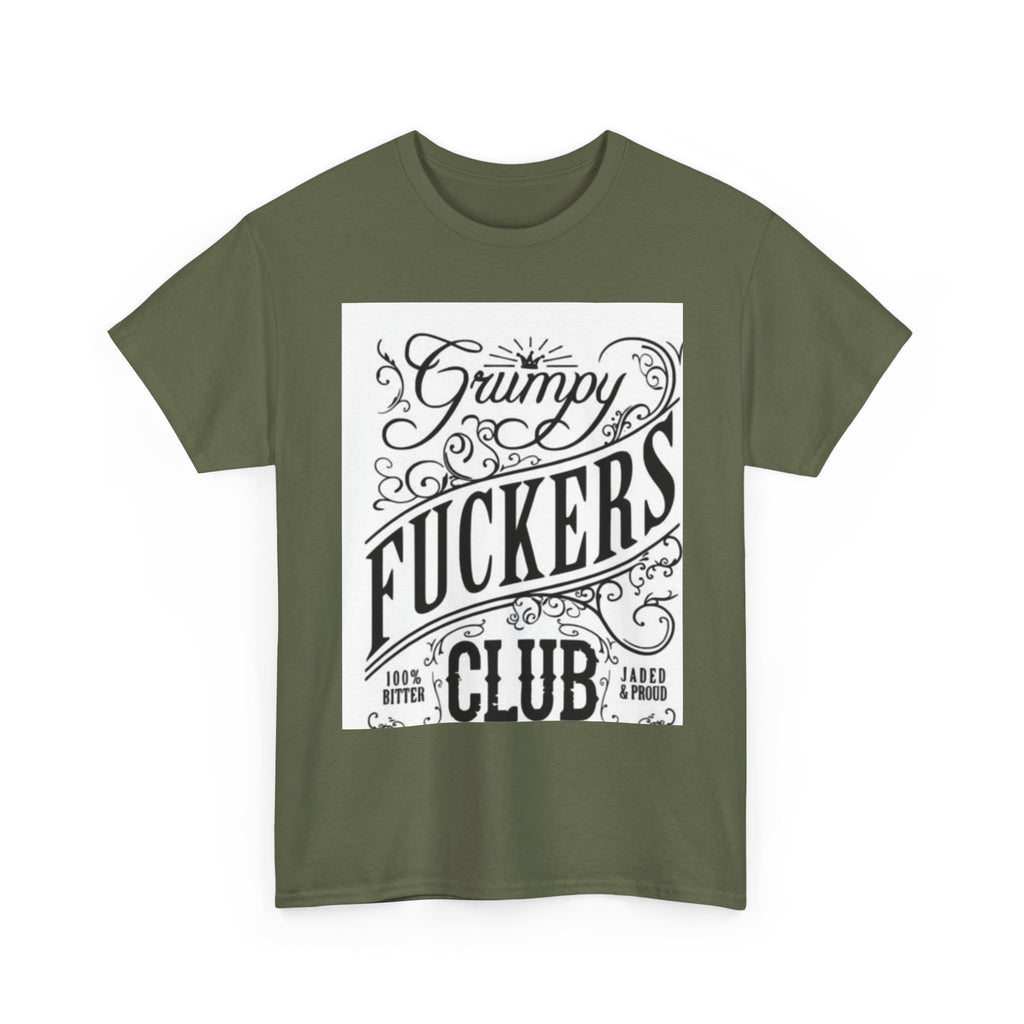 Grumpy F***ers Club Tee, Funny Unisex Shirt, Casual Humor Tee, Gifts for Grumpy Friends, Birthday or Holiday Apparel