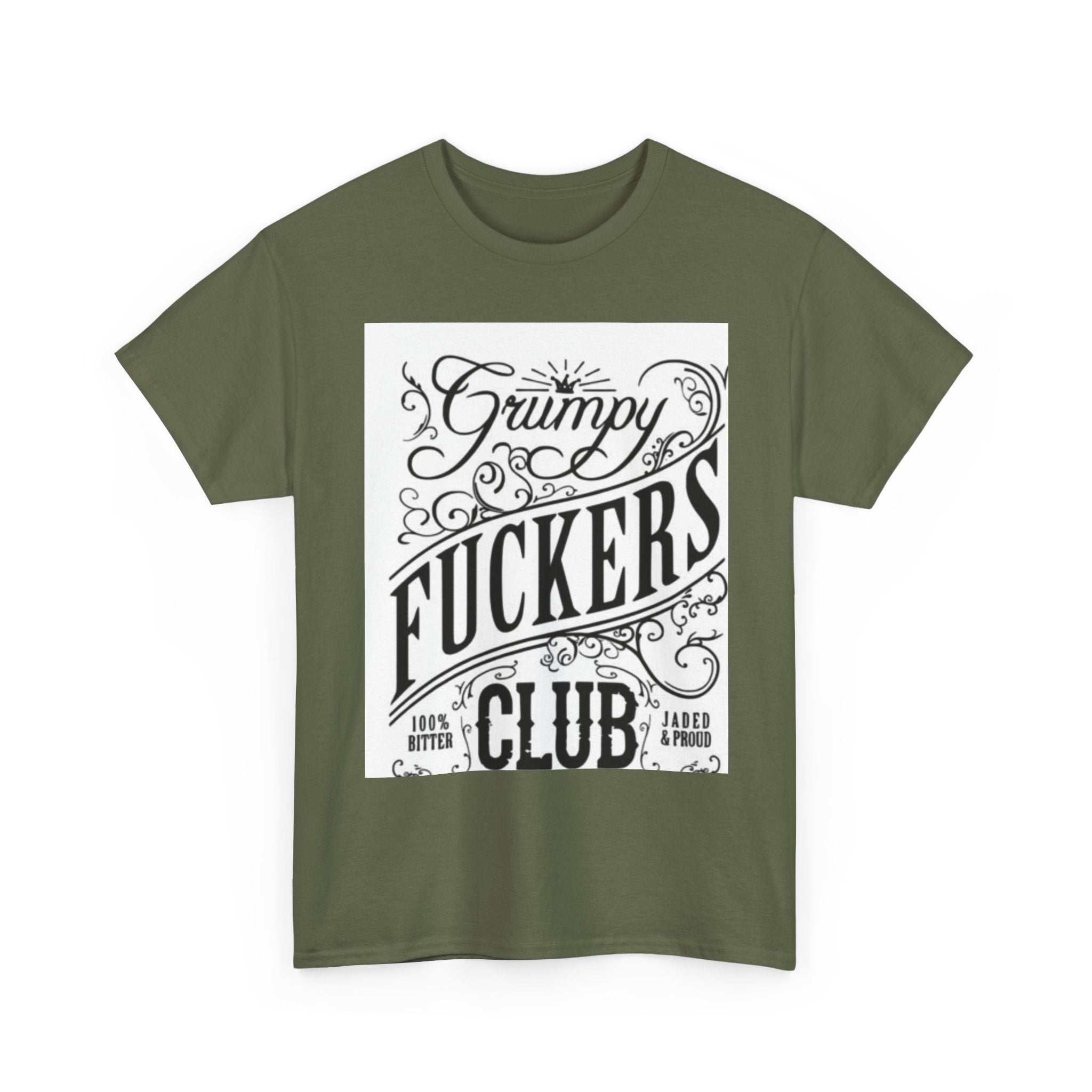 Grumpy F***ers Club Tee, Funny Unisex Shirt, Casual Humor Tee, Gifts for Grumpy Friends, Birthday or Holiday Apparel