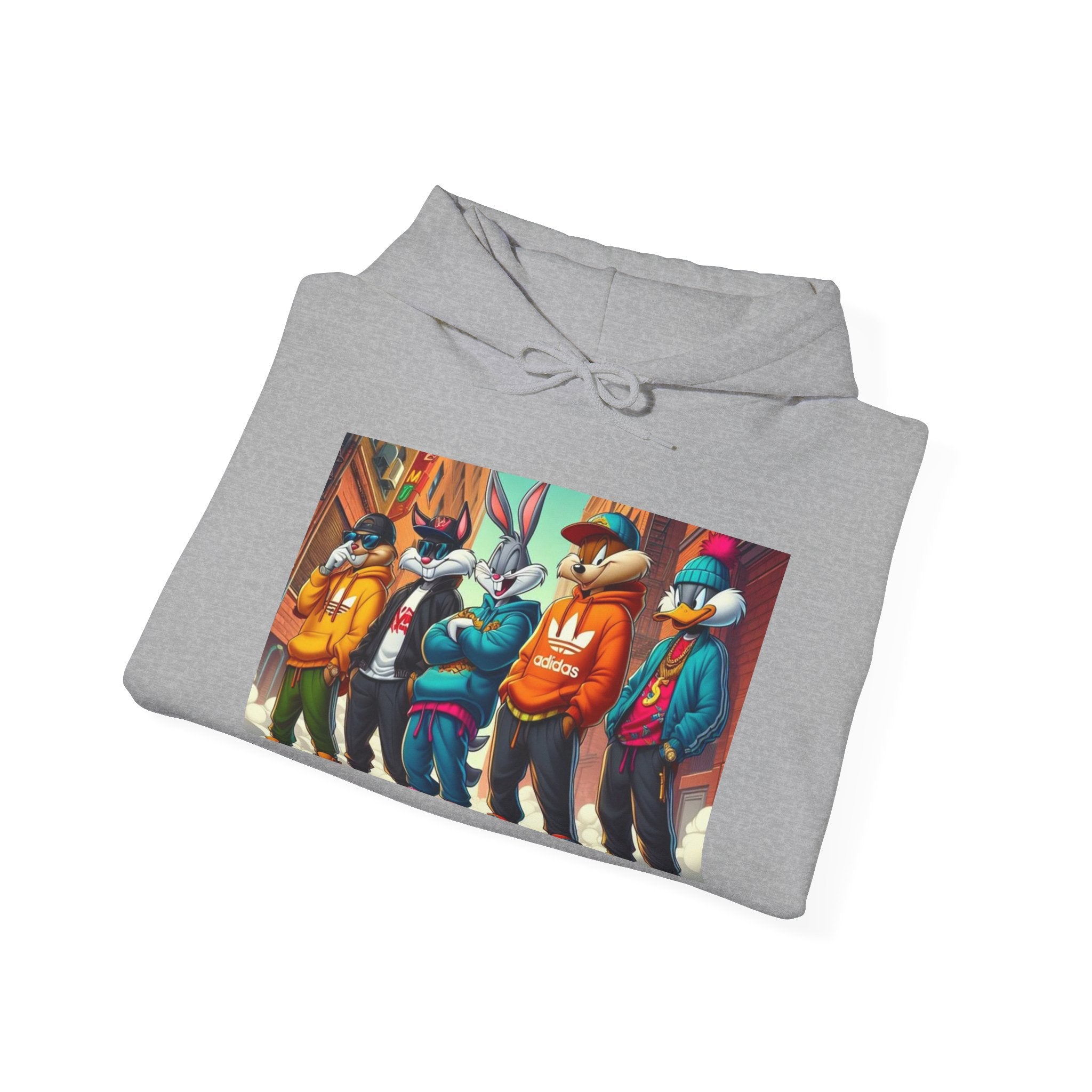 Streetwear Duck Squad Hoodie — Colorful Urban Cartoon Graphic