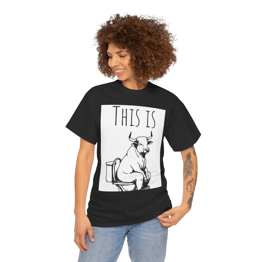 Funny Cow Humor Tee, Unisex Cotton Shirt, Gift for Animal Lovers, Farm Humor Apparel, Casual Tee for All Occasions
