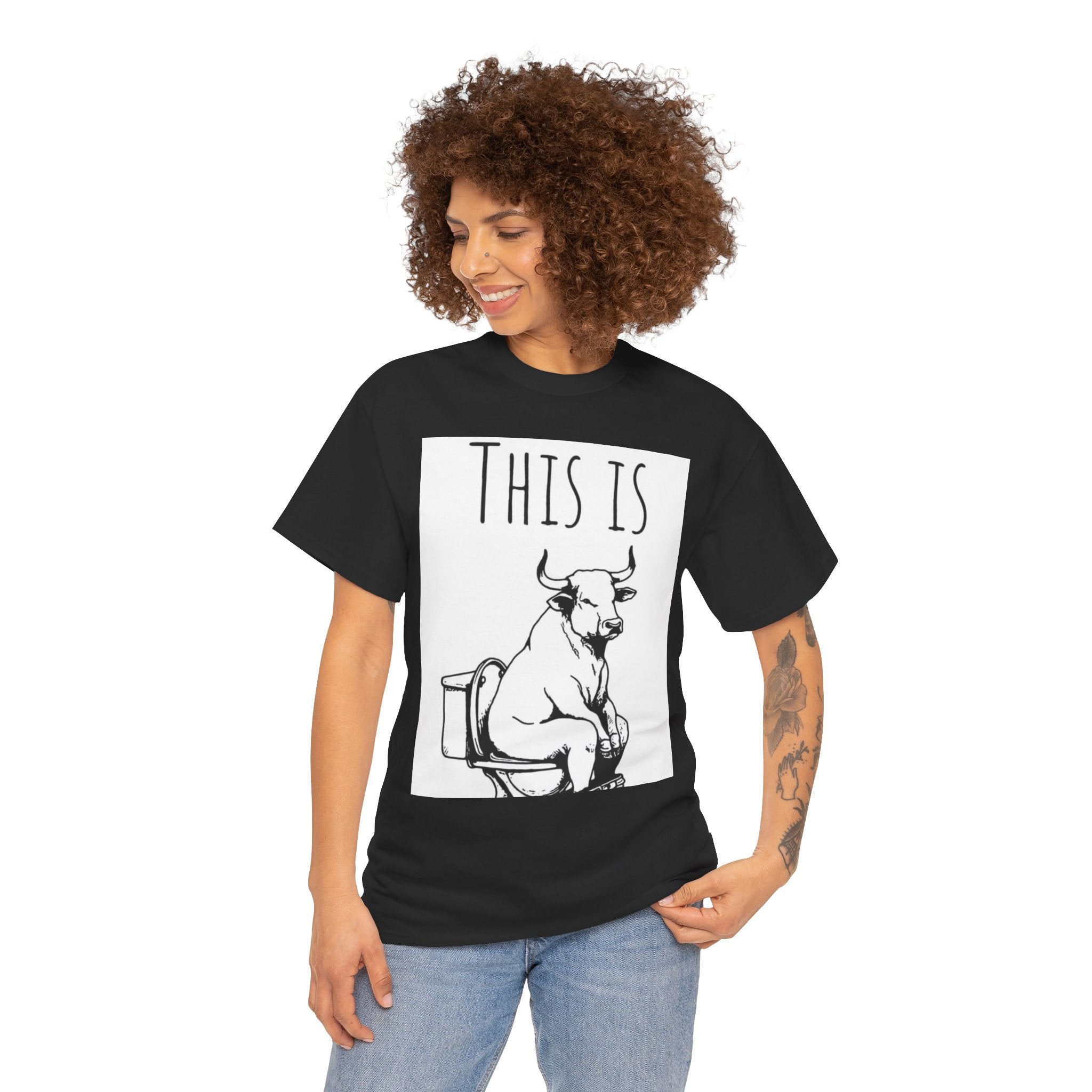Funny Cow Humor Tee, Unisex Cotton Shirt, Gift for Animal Lovers, Farm Humor Apparel, Casual Tee for All Occasions