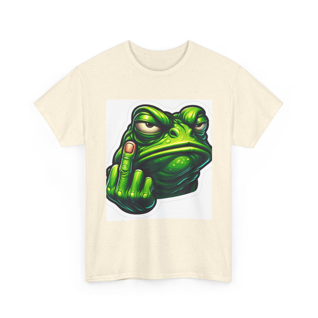 Sassy Frog Tee, Unisex Heavy Cotton Tee, Funny Gift for Friends, Casual Wear, Humor T-Shirt, Joke Apparel, Green Frog Design