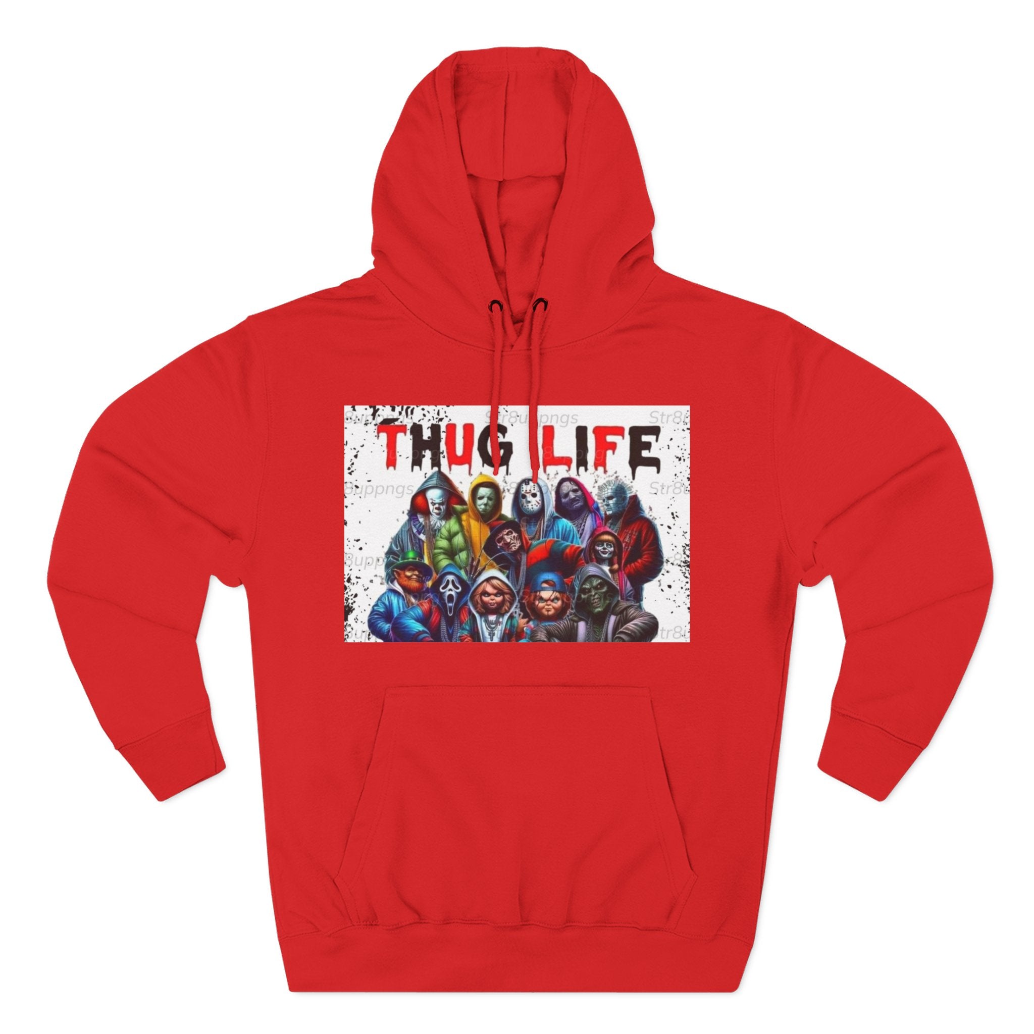 Thug Life Three-Panel Fleece Hoodie - Cool Graphic Sweatshirt for Casual Wear, Perfect for Gifts, Street Style, and Relaxed Vibes